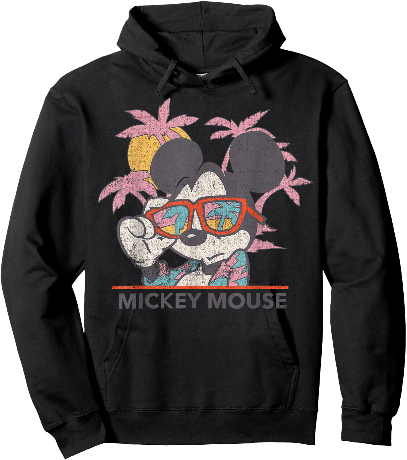 Disney Mickey and Friends Mickey Mouse Tropical Portrait Small Hoodie - Hoodie | Black
