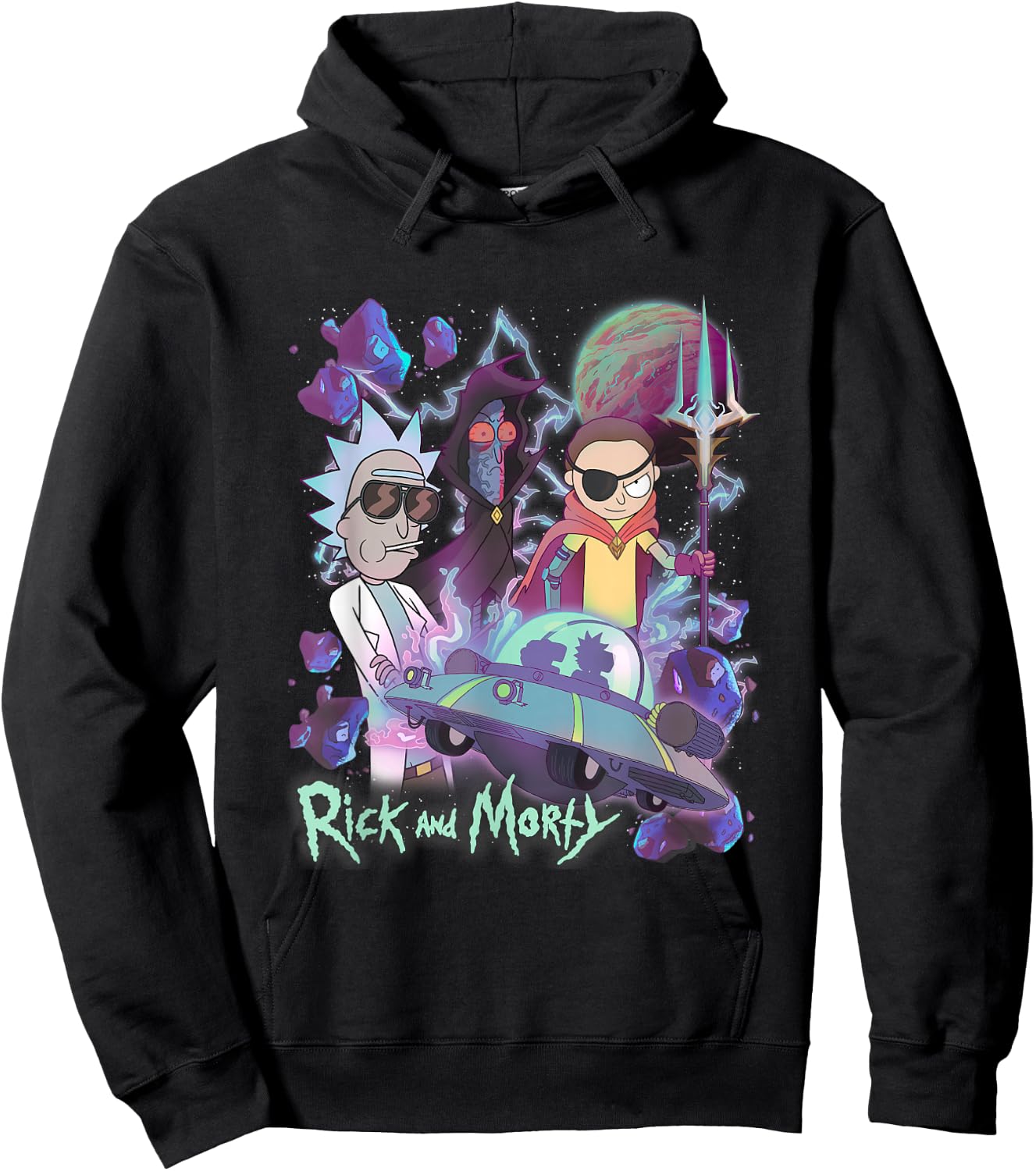 Rick And Morty Story Train Evil Morty Epic Poster Hoodie - Hoodie | Black