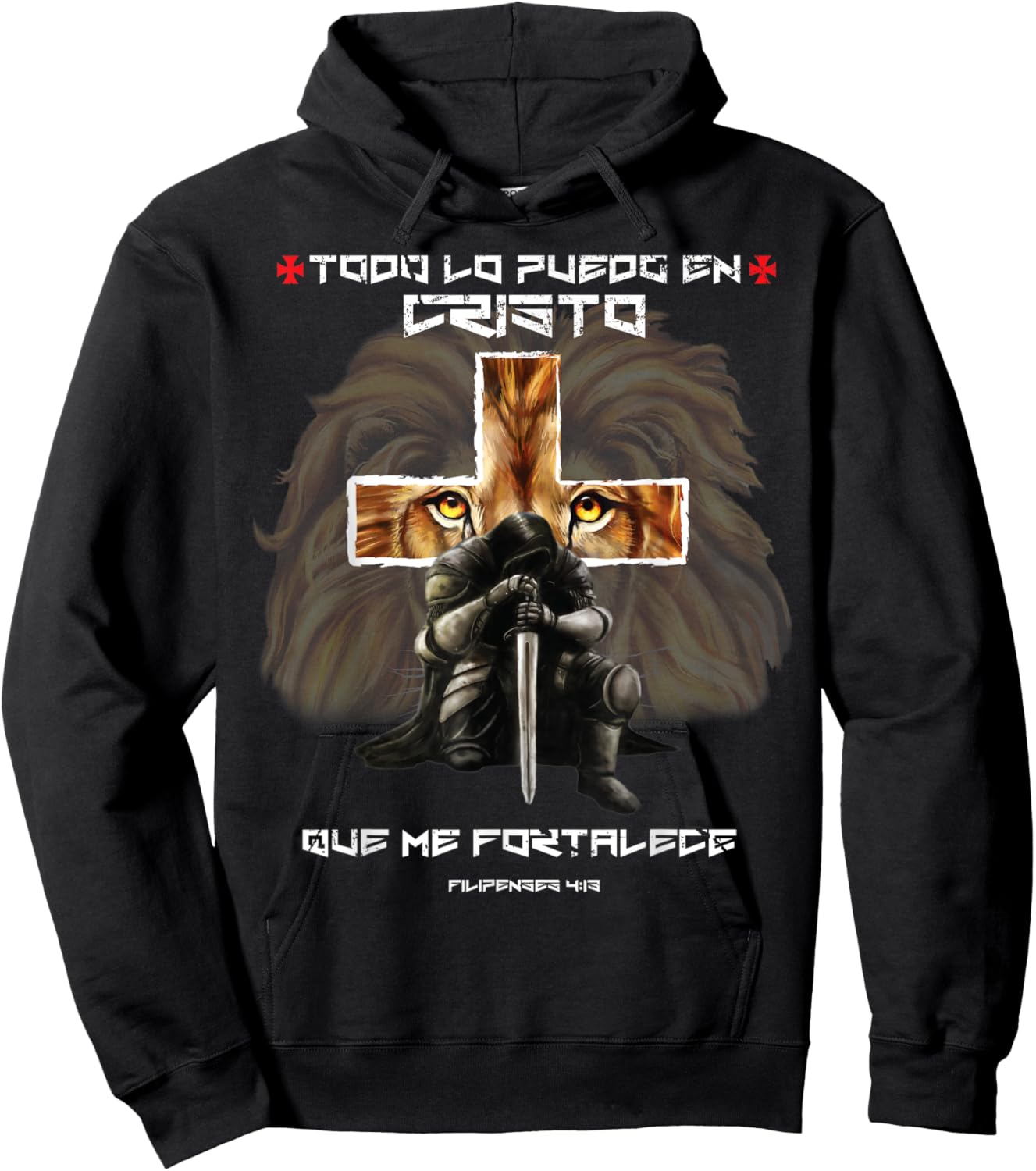 Todo Lo Puedo En Cristo Que Me Fortalece Christian Spanish Hoodie - Hoodie | Black
