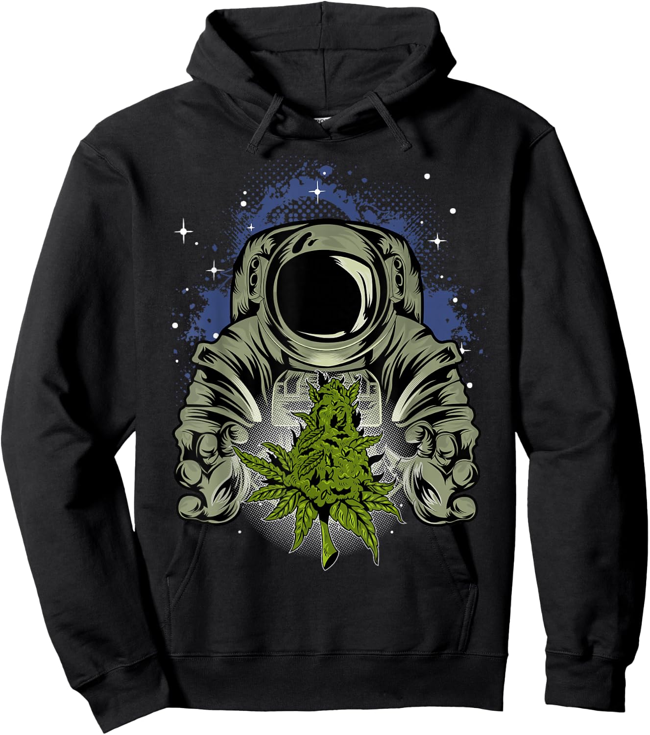 Marijuana Astronaut Space Man Weed Funny Pot Astronaut Hoodie - Hoodie | Black