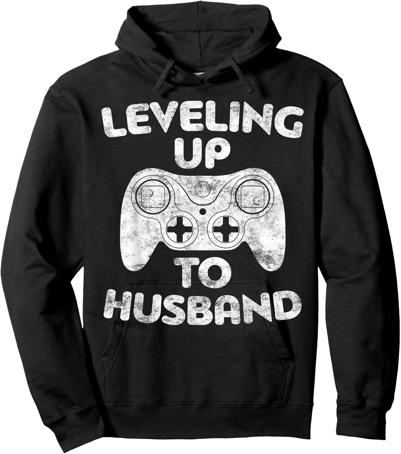 Leveling Up To Husband Shirt Married Man Wedding Newlywed Hoodie - Hoodie | Black