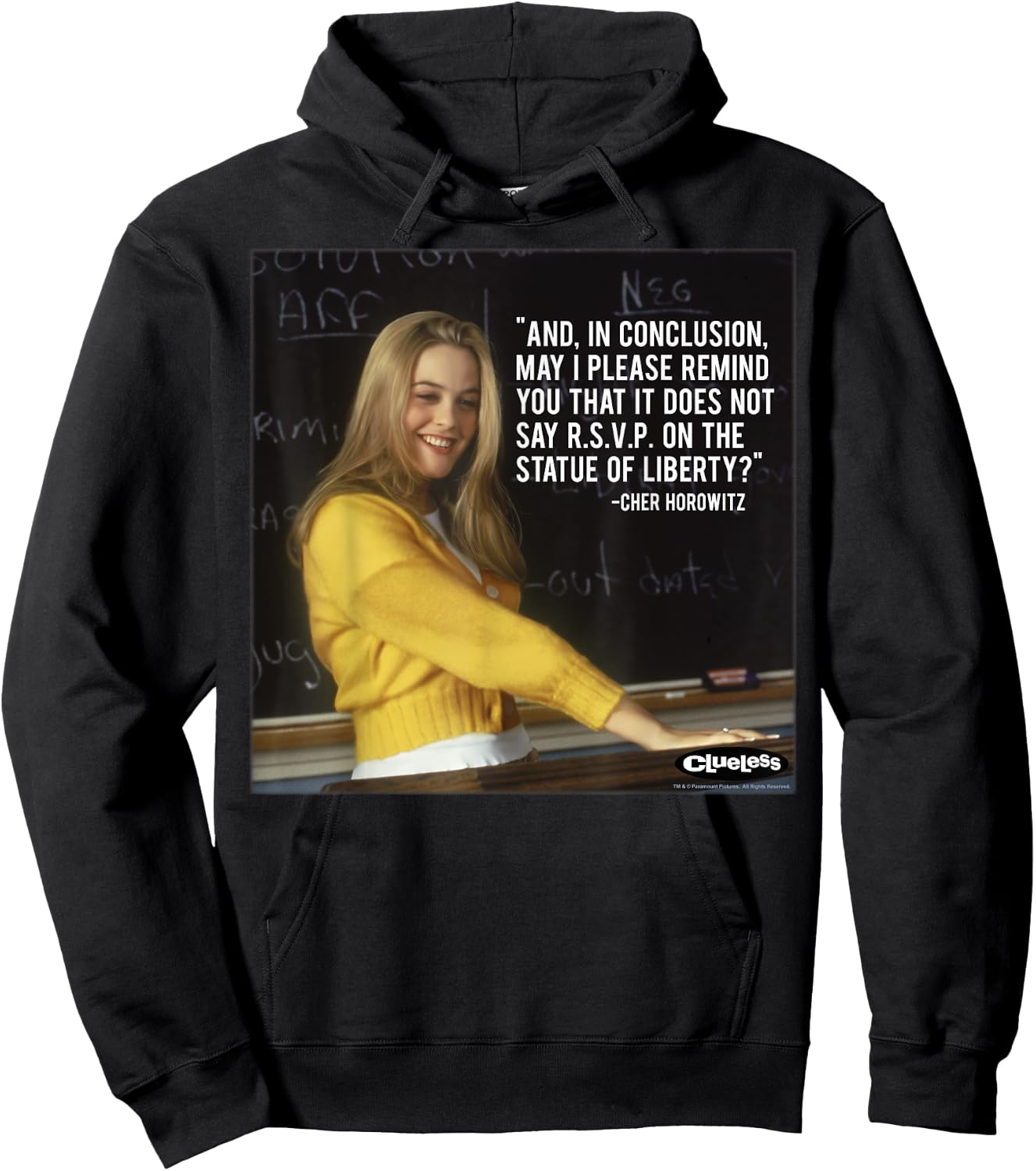 Clueless Cher Movie Quote Poster Hoodie - Hoodie | Black
