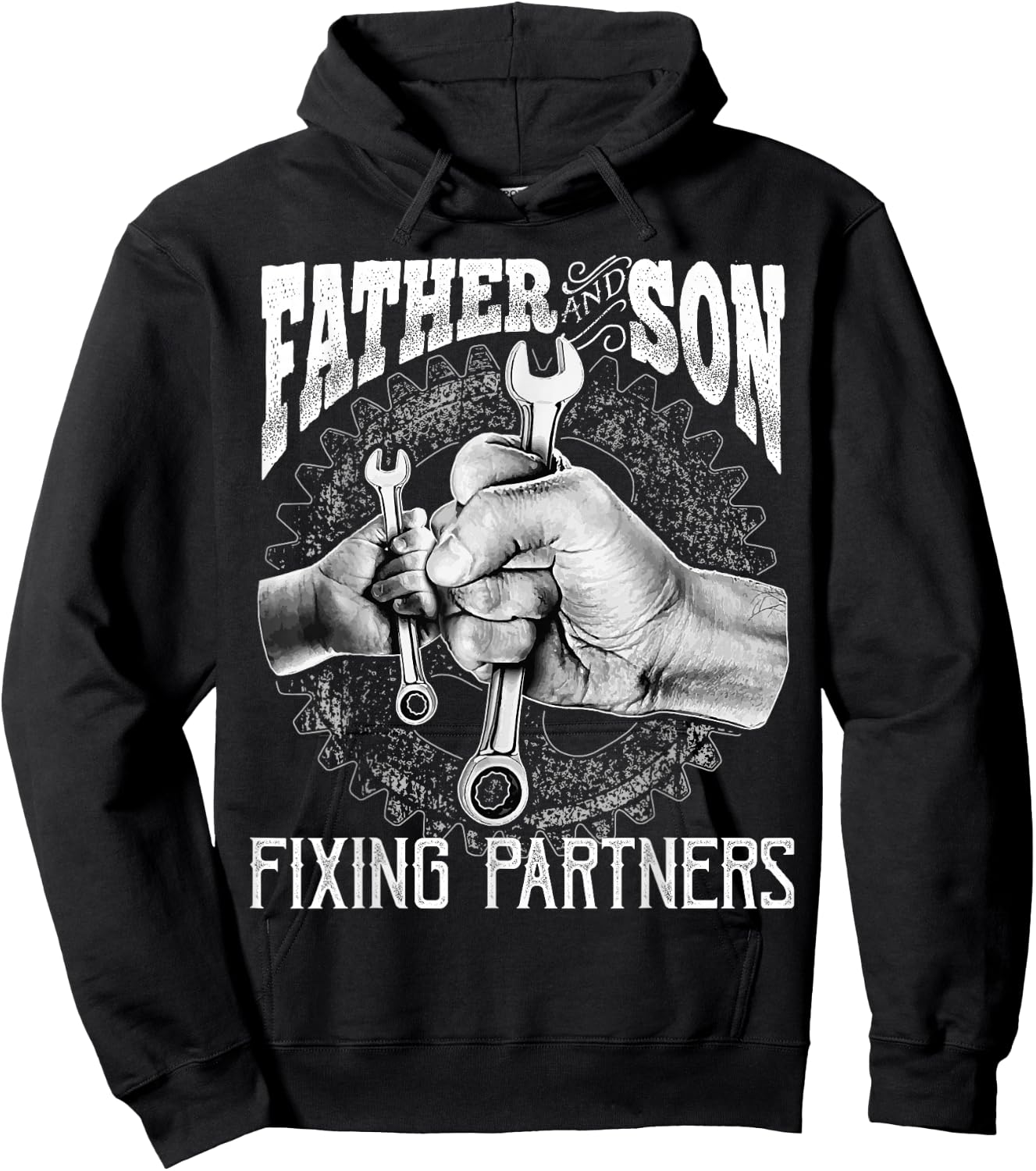 Father and Son Mechanic Shirt Mechanic Father's Day Gift Men Hoodie - Hoodie | Black