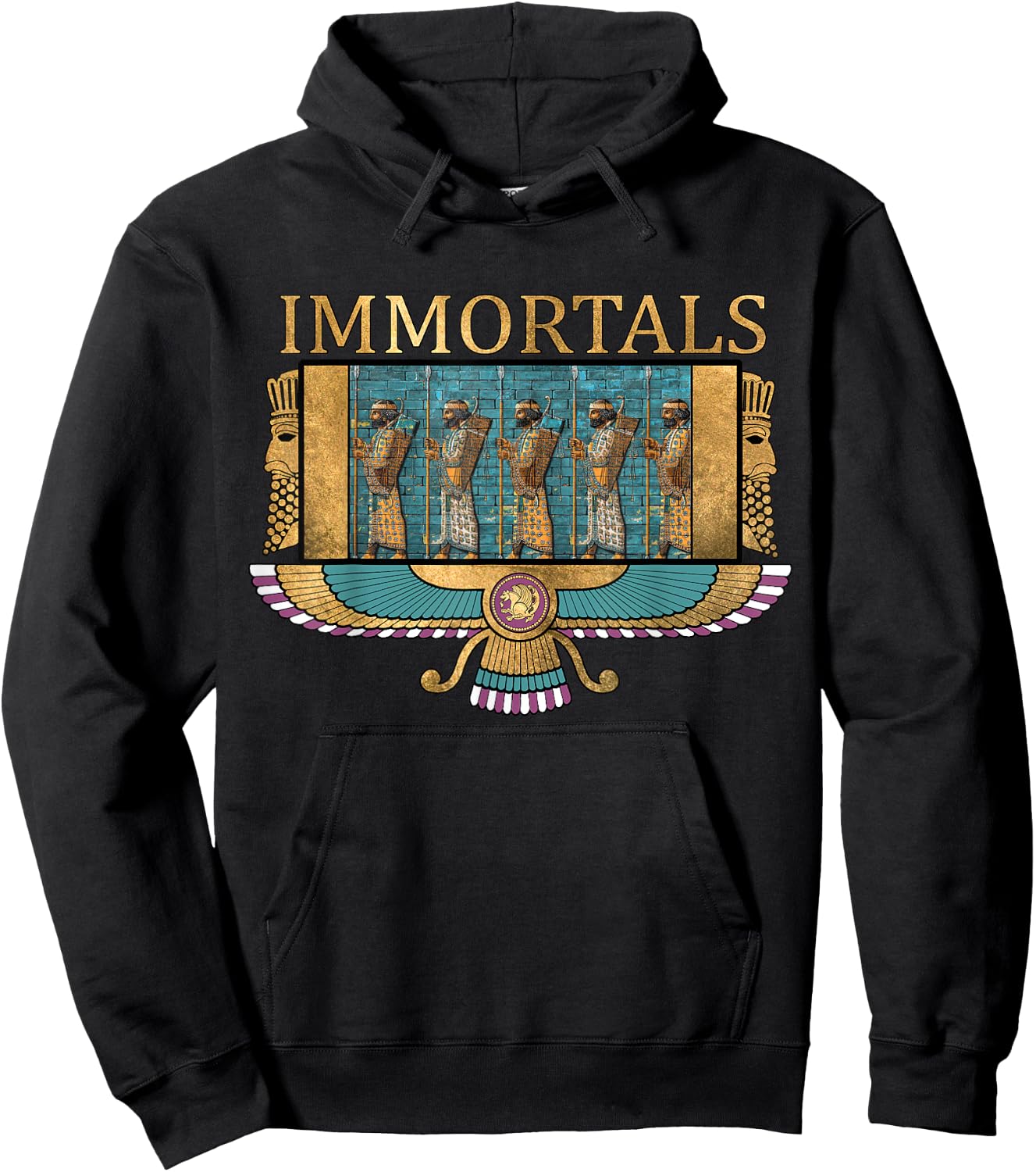 Persia Ancient Civilizations Persian Immortals Symbol Hoodie - Hoodie | Black