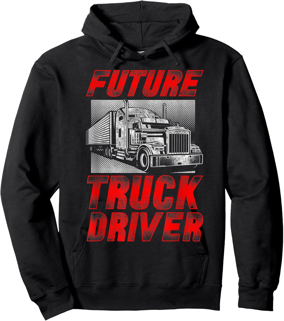 Trucker Truck Driver Vintage Future Truck Driver Hoodie - Hoodie | Black