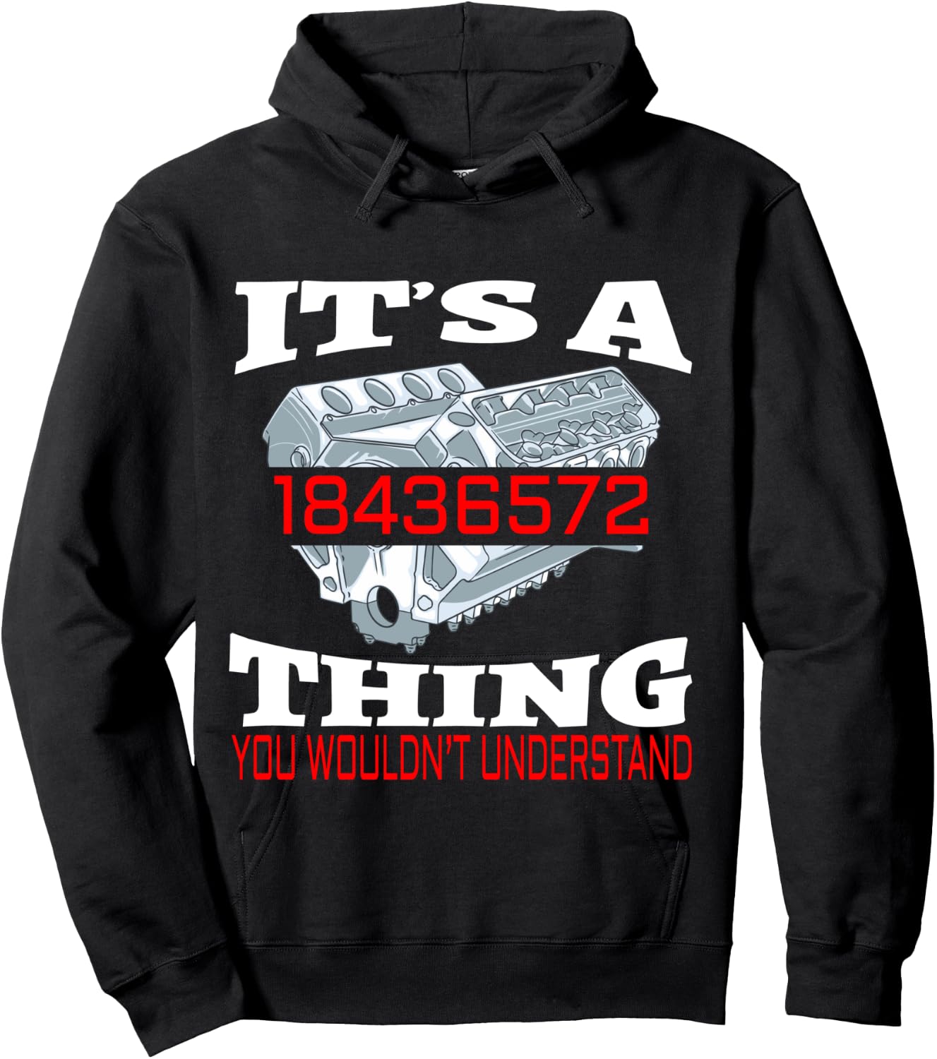 Funny 18436572 Auto Mechanic V8 Muscle Car Firing Order Hoodie - Hoodie | Black
