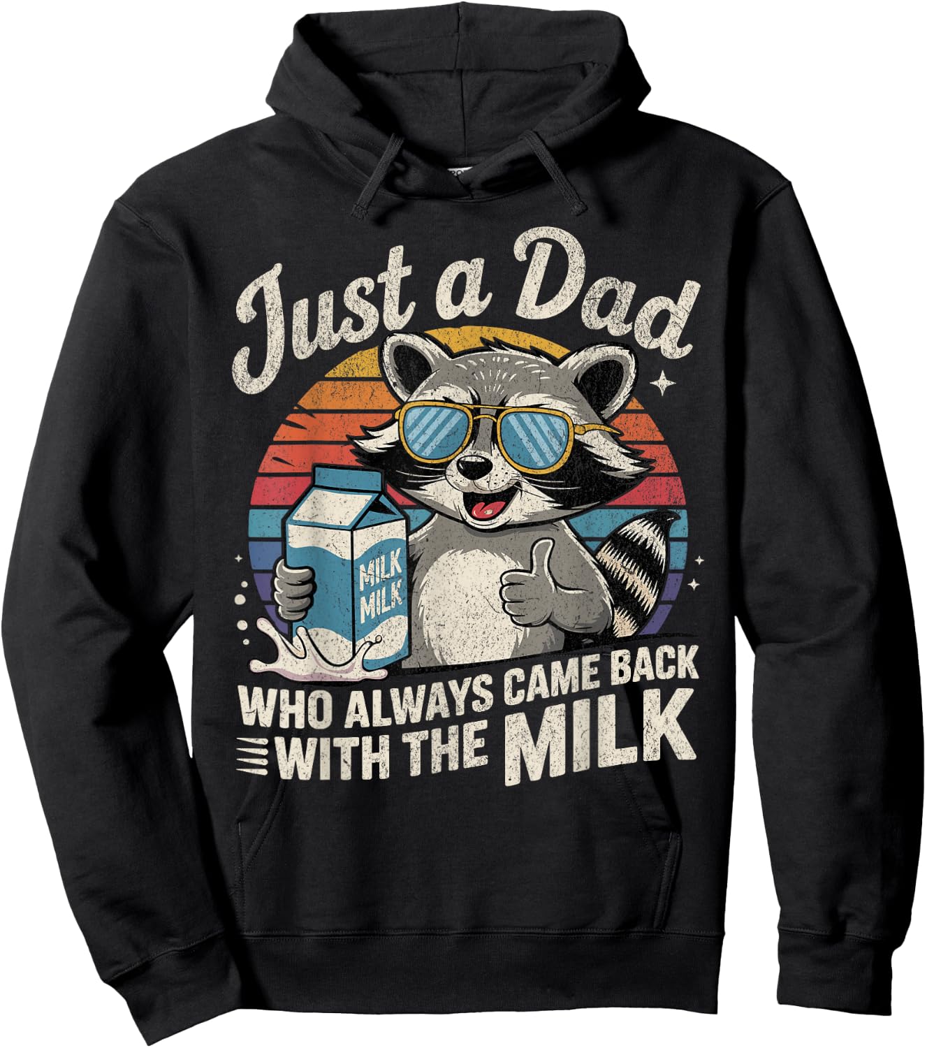 Just A Dad Who Always Came Back Gifts Men Fathers Day Dad Hoodie - Hoodie | Black