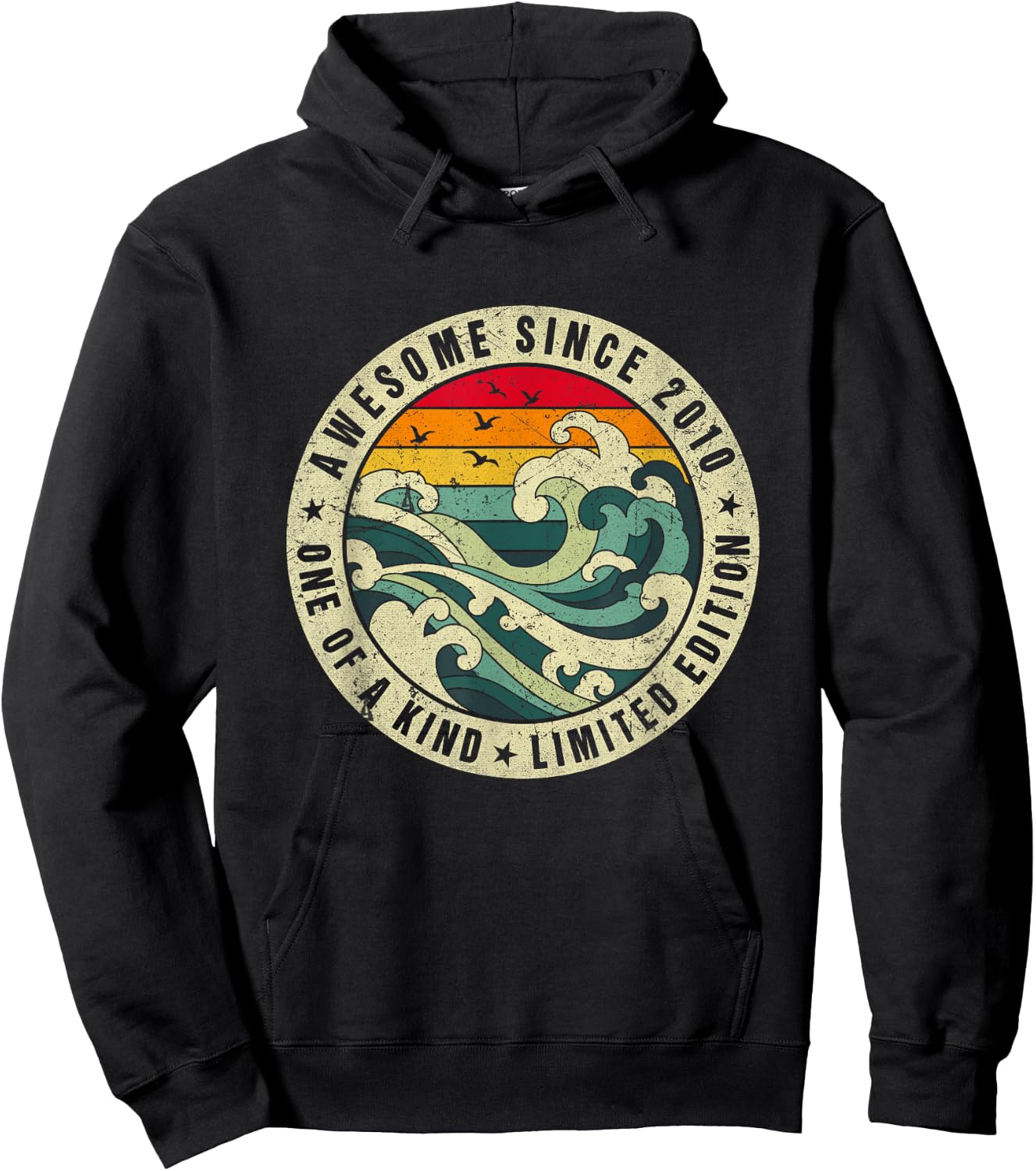 BORN 12 Year Old Limited Edition Retro - Black, Small - -Kids, Kids, Retro, Party Hoodie - Hoodie | Black