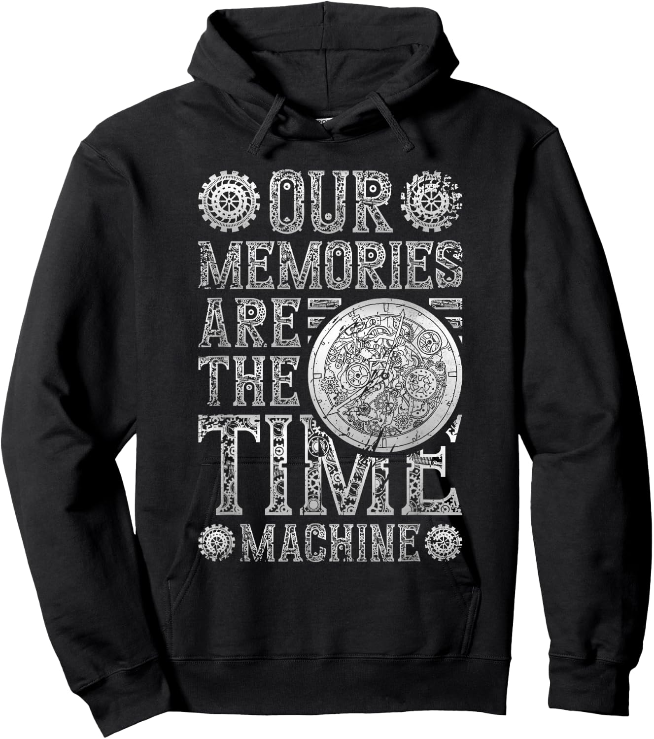 Our Memories are A Time Machine, Steampunk Hoodie - Hoodie | Black