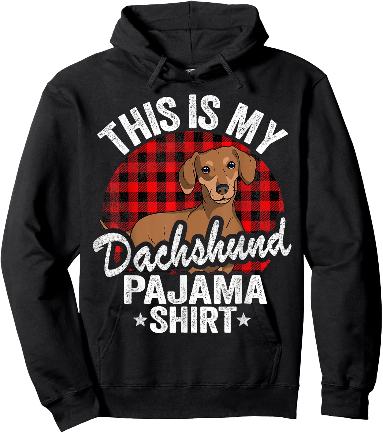 Funny Wiener Dog Doxie Mom Dogs This Is My Dachshund Pajama Hoodie - Hoodie | Black