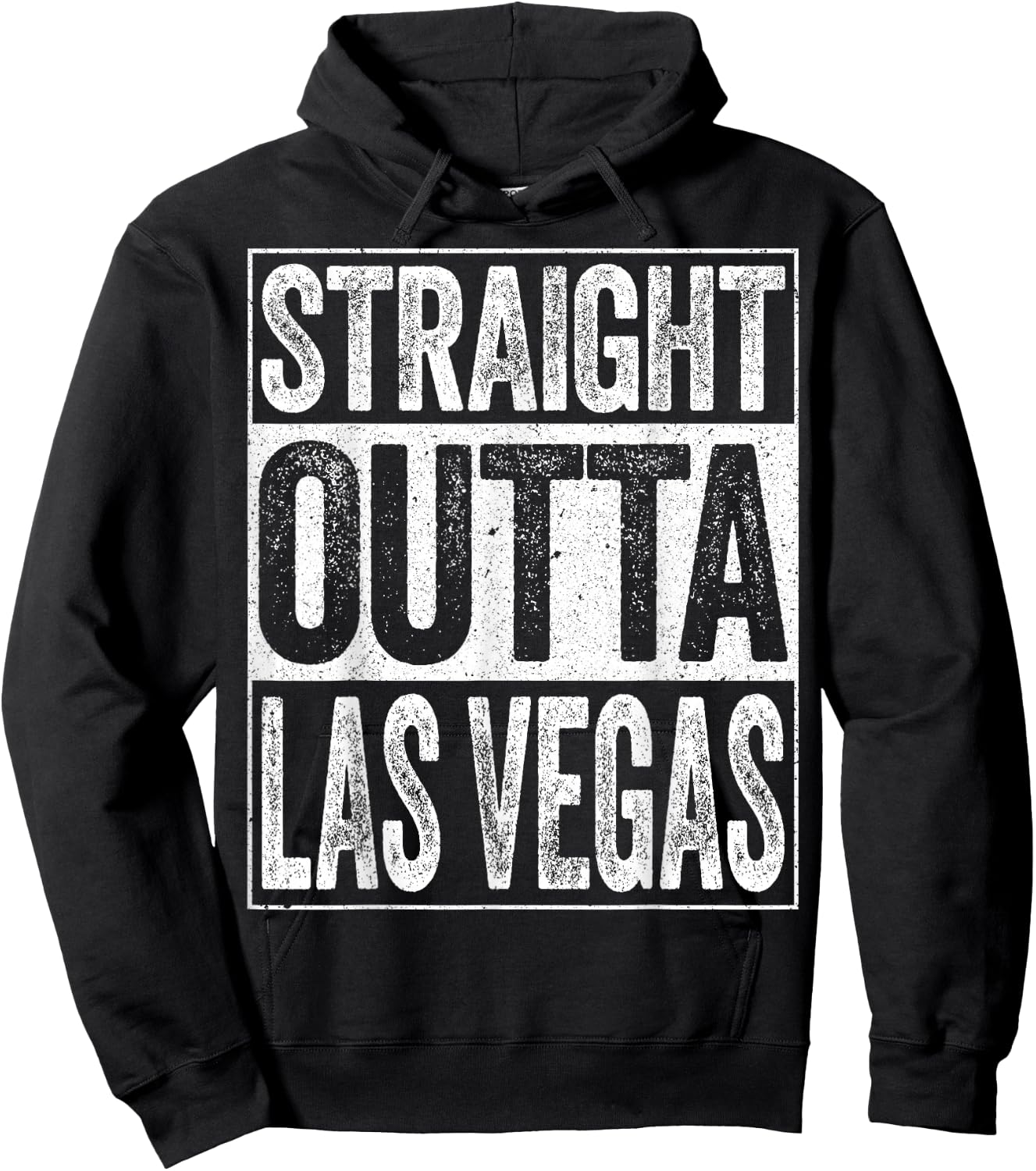 Straight Outta Las Vegas Shirt Men Women Kids Nevada State Hoodie - Hoodie | Black