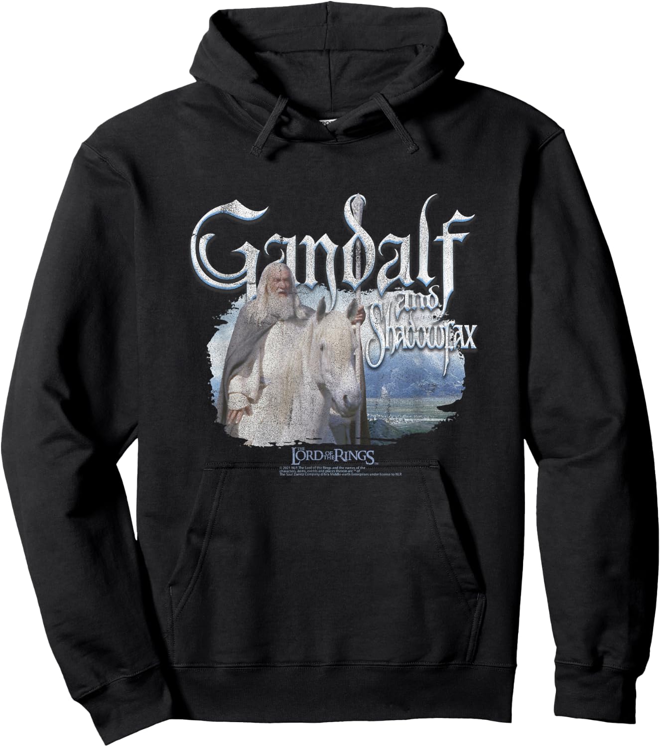 The Lord of The Rings Gandalf & Shadowfax Fantasy Movie Hoodie - Hoodie | Black