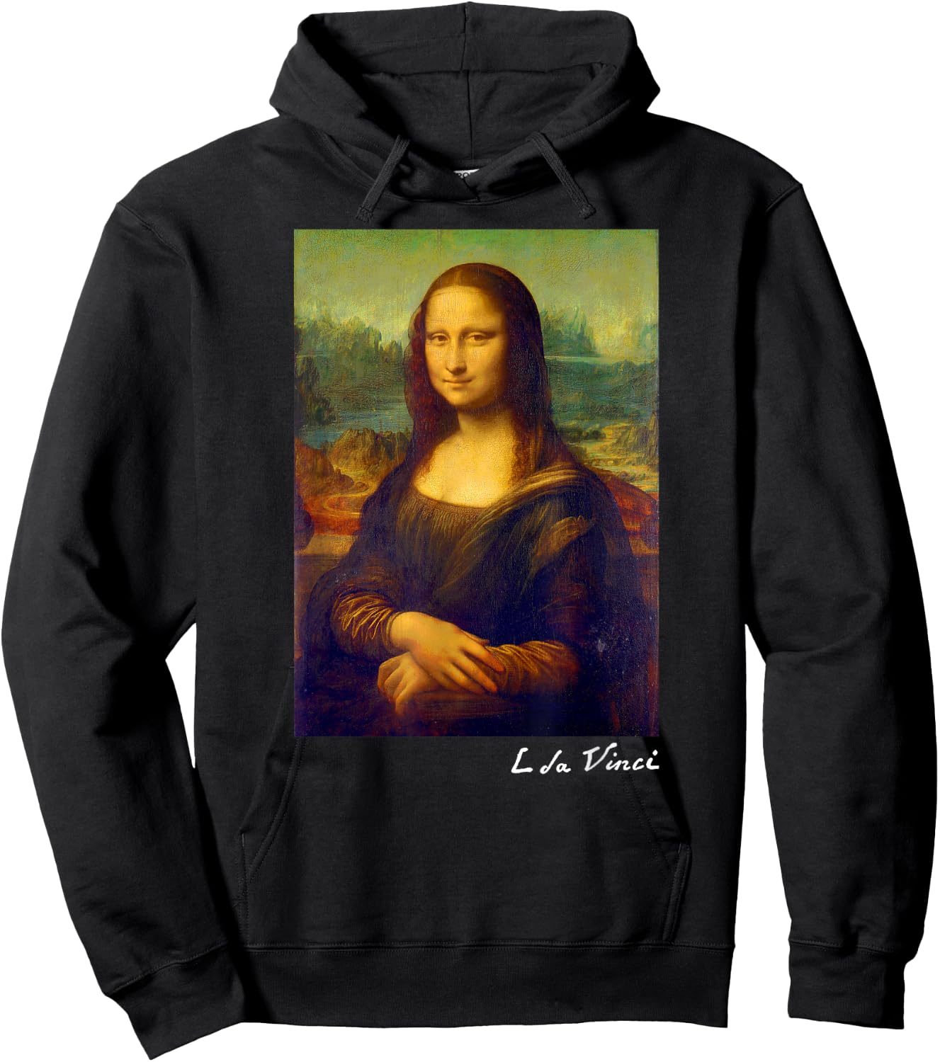 Famous Painting Mona Lisa Art of Leonardo da Vinci Artist Hoodie - Hoodie | Black