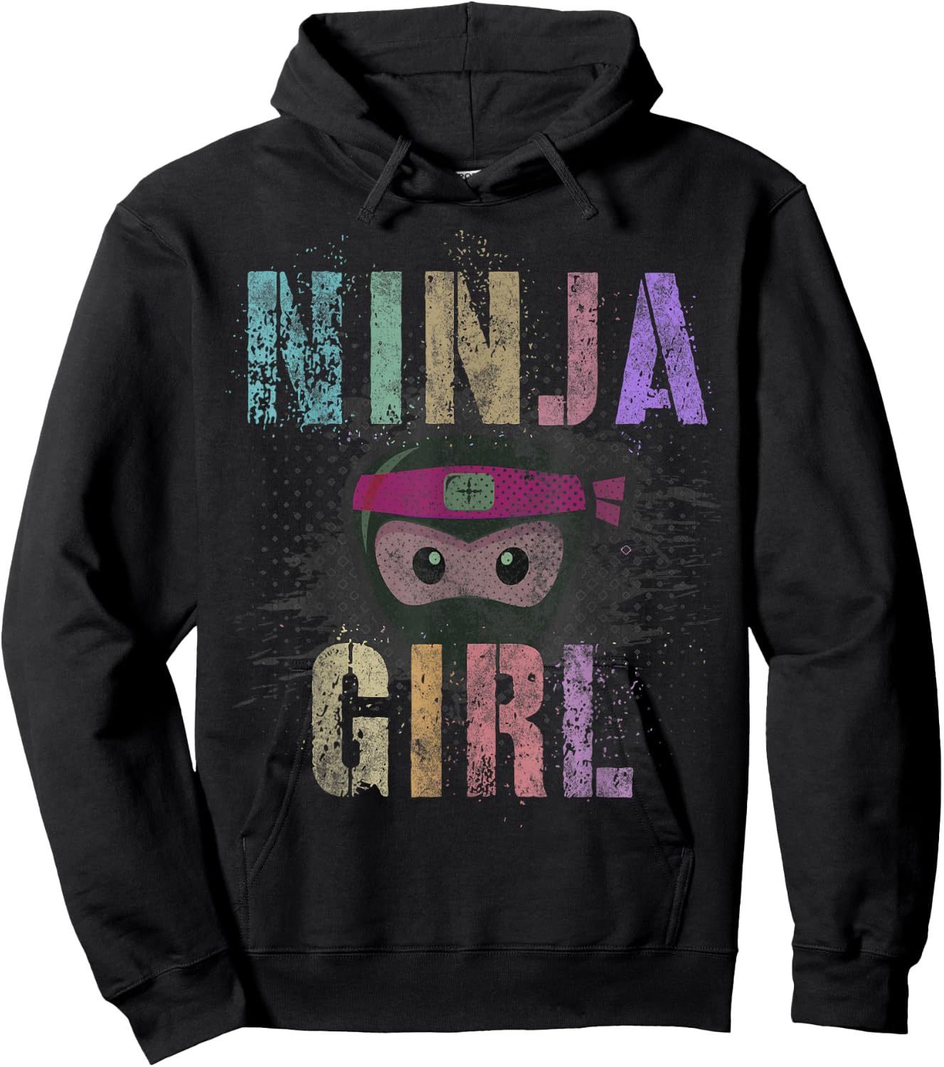 I'm NINJA GIRL I Want To Be Spy Wear A Mask Forget Princess Hoodie - Hoodie | Black