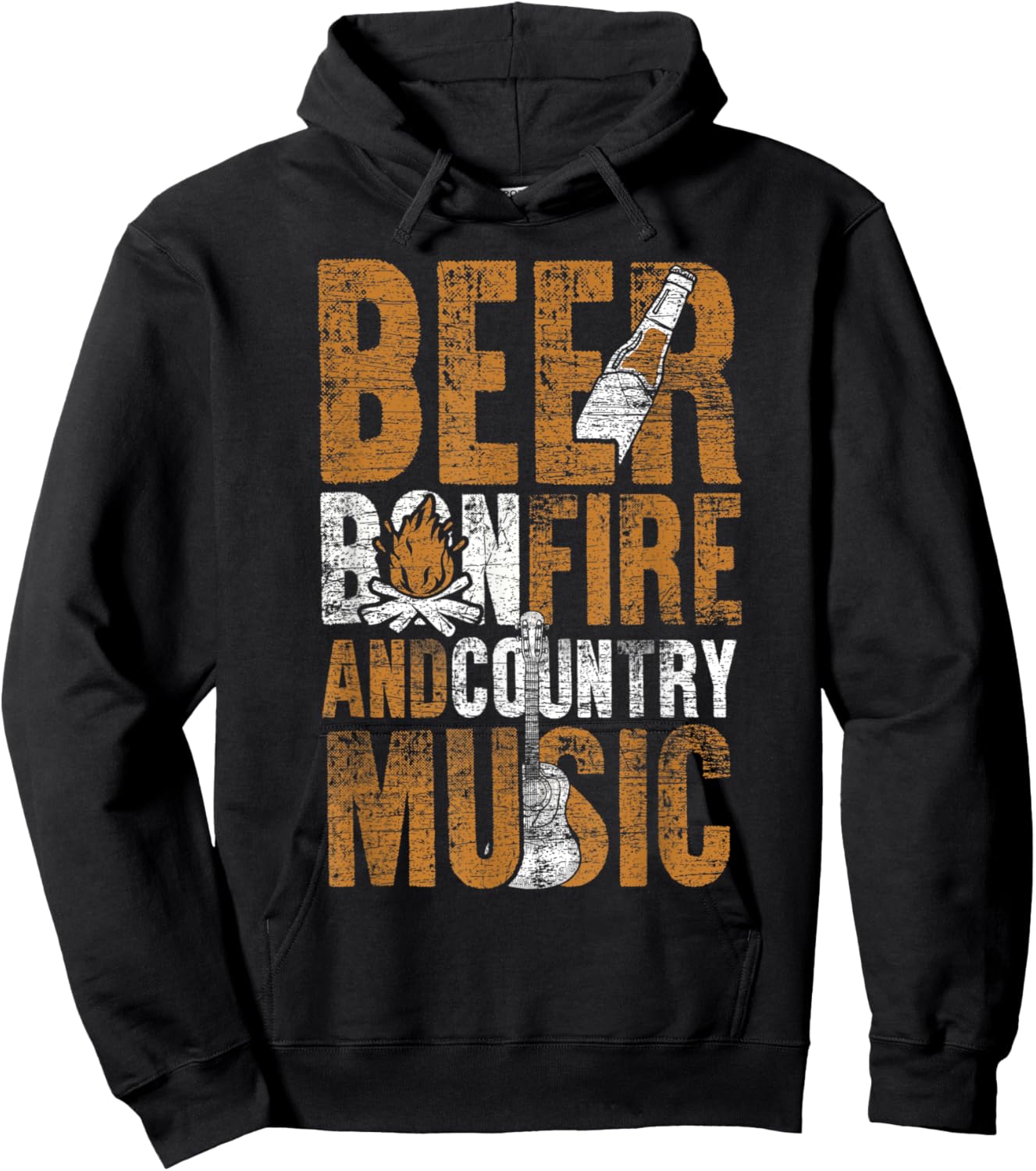 Cowboy Gift Beer Bonfire And Country Music Line Dance Hoodie - Hoodie | Black