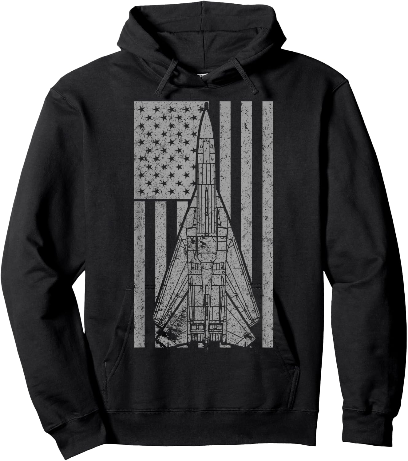 F-111 Aardvark Supersonic Airplane Vintage Flag Hoodie - Hoodie | Black