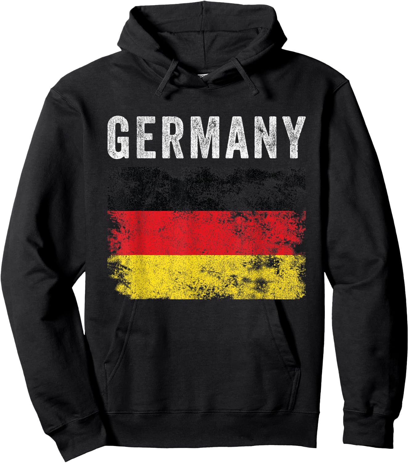 Germany Flag Distressed - Men Women Kids - German Flag Hoodie - Hoodie | Black