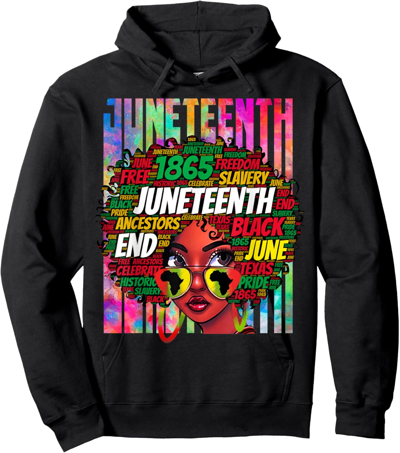 Juneteenth Freedom Day African American June 19th Junenth Hoodie - Hoodie | Black