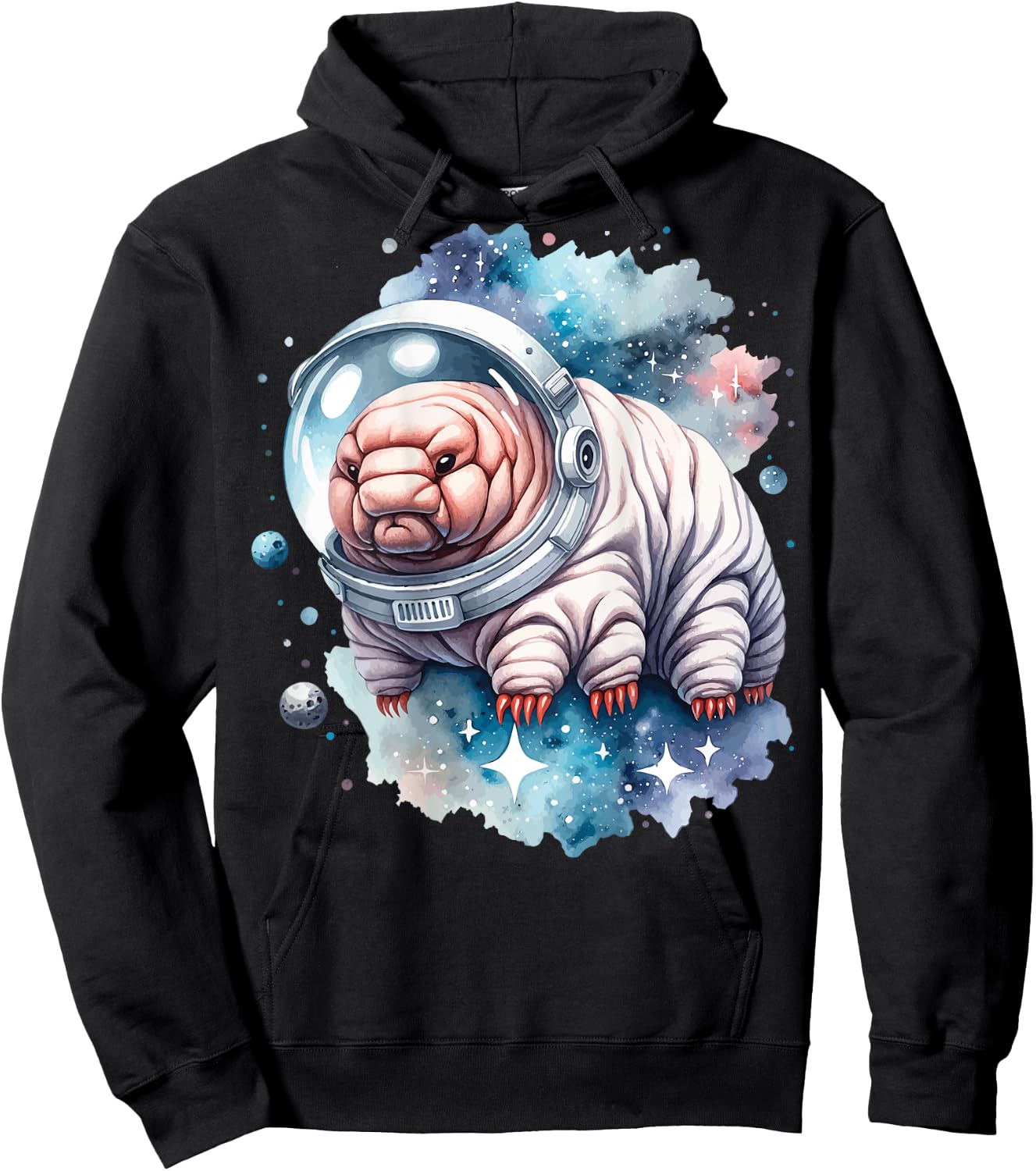 Tardigrade in an astronaut suit floating in space Hoodie - Hoodie | Black