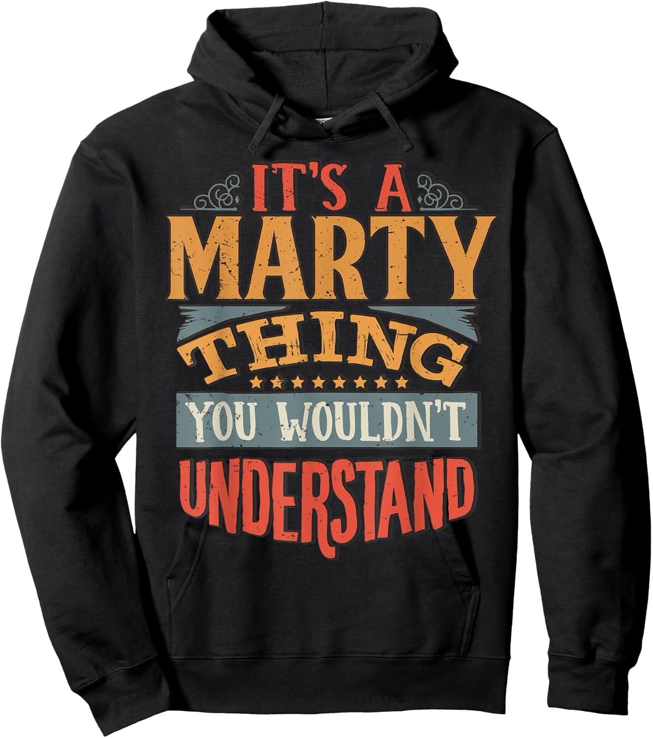 Marty Name Hoodie - Hoodie | Black