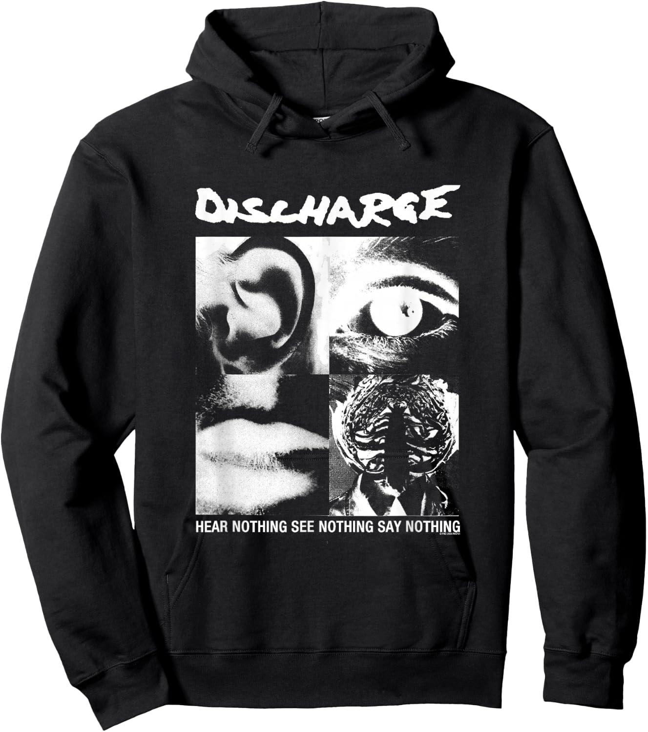 Discharge - Official Merchandise - Hear Nothing Hoodie - Hoodie | Black