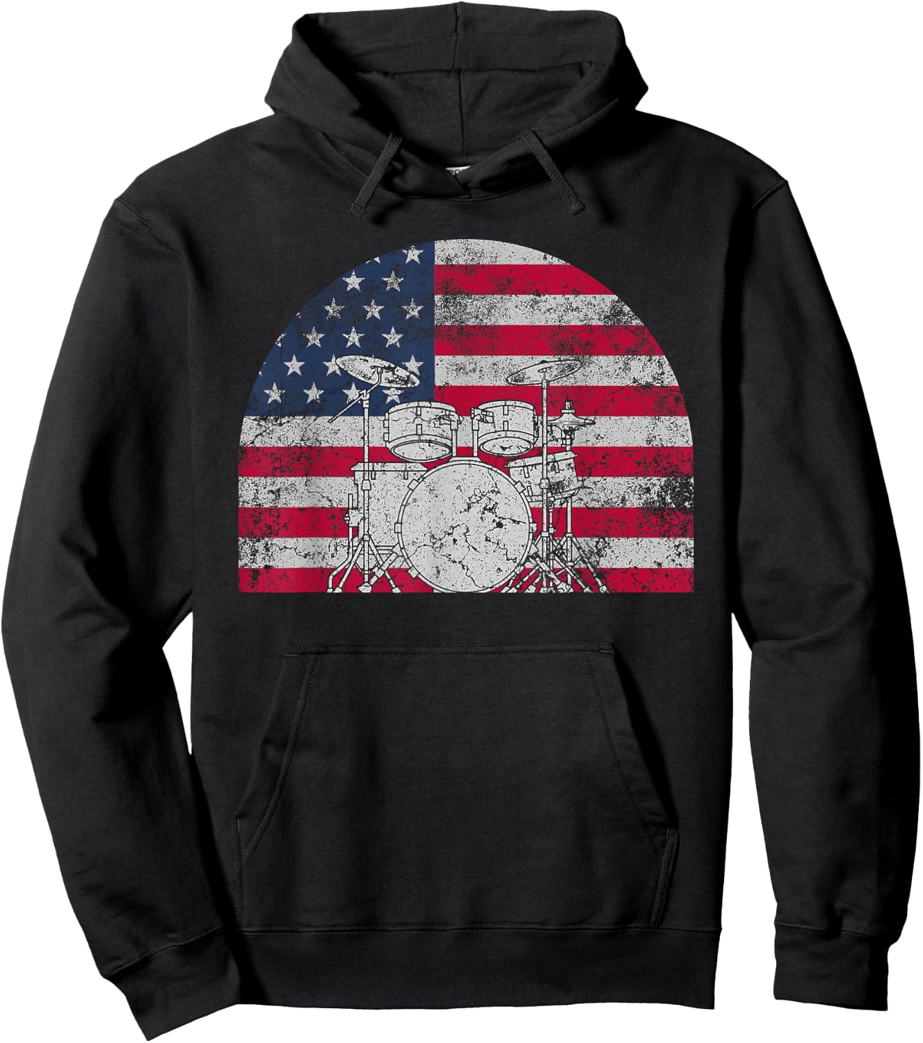 Cool Drumming Art Women Kids Drummer Percussion Hoodie - Hoodie | Black