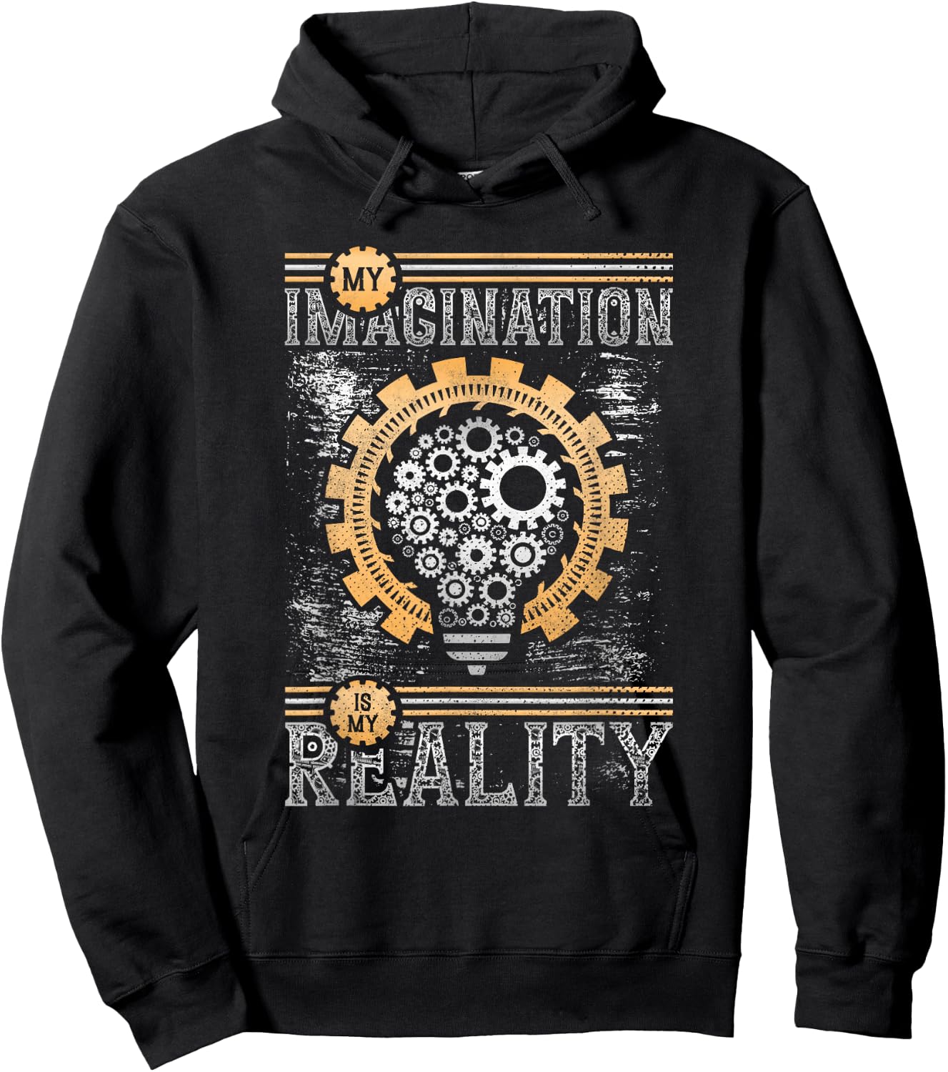 My Imagination Is My Reality, Steampunk Hoodie - Hoodie | Black
