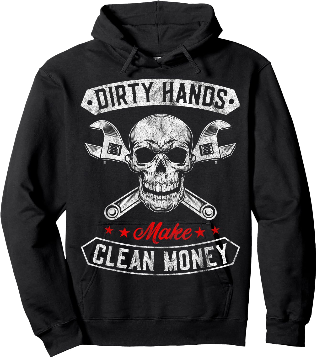 Mechanic Repair My Hands May Be Dirty But My Money Is Clean Hoodie - Hoodie | Black