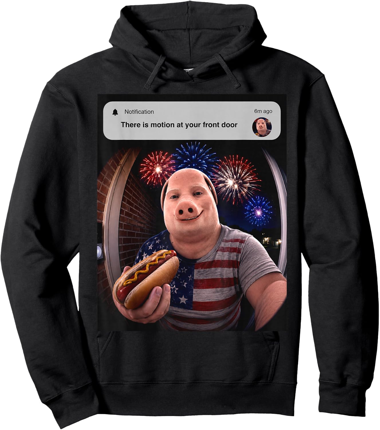 John Pork Fourth of July Hoodie - Hoodie | Black