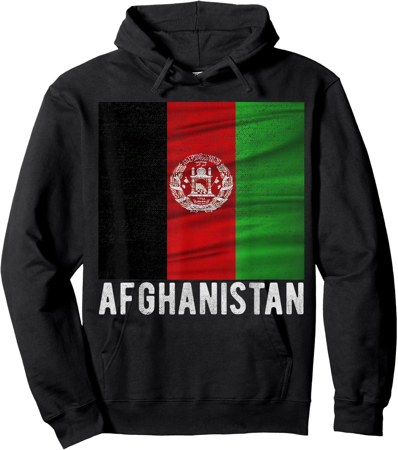 Afghanistan Flag Vintage I Love Afghanistan Nation Hoodie - Hoodie | Black