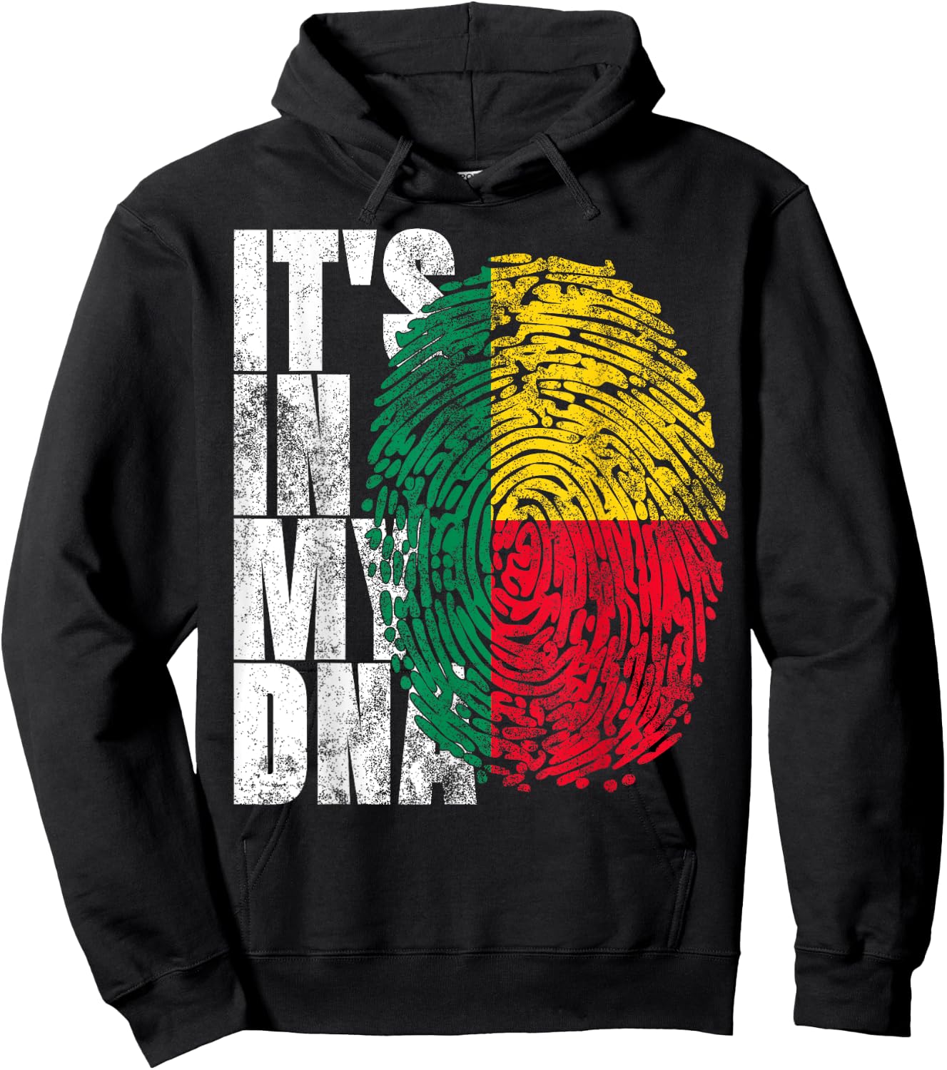 It's In My DNA Beninese African Gifts Afro Africa Benin Flag Hoodie - Hoodie | Black