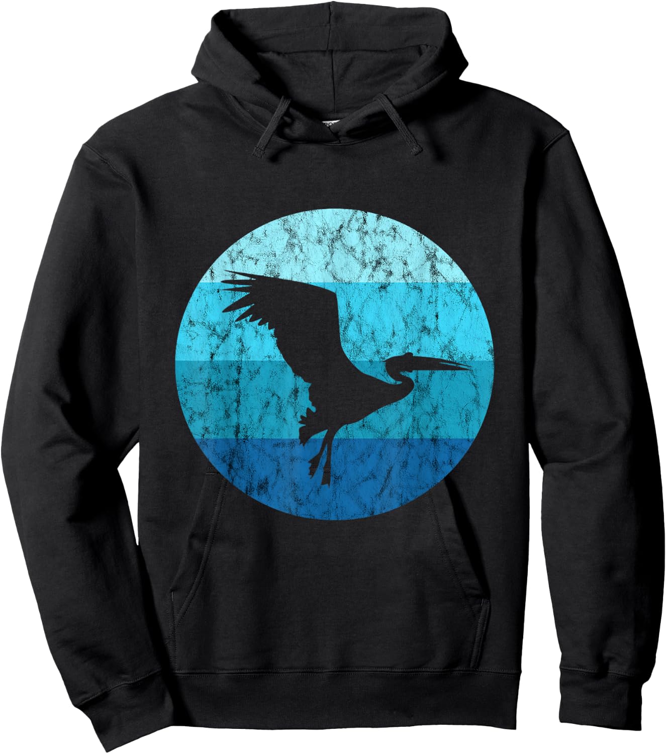 Retro Vintage Pelican Bird Tropical Bird Animal Pelican Hoodie - Hoodie | Black