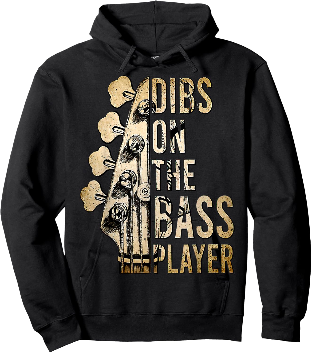 Dibs On The Bass Player Guitar Musician Hoodie - Hoodie | Black