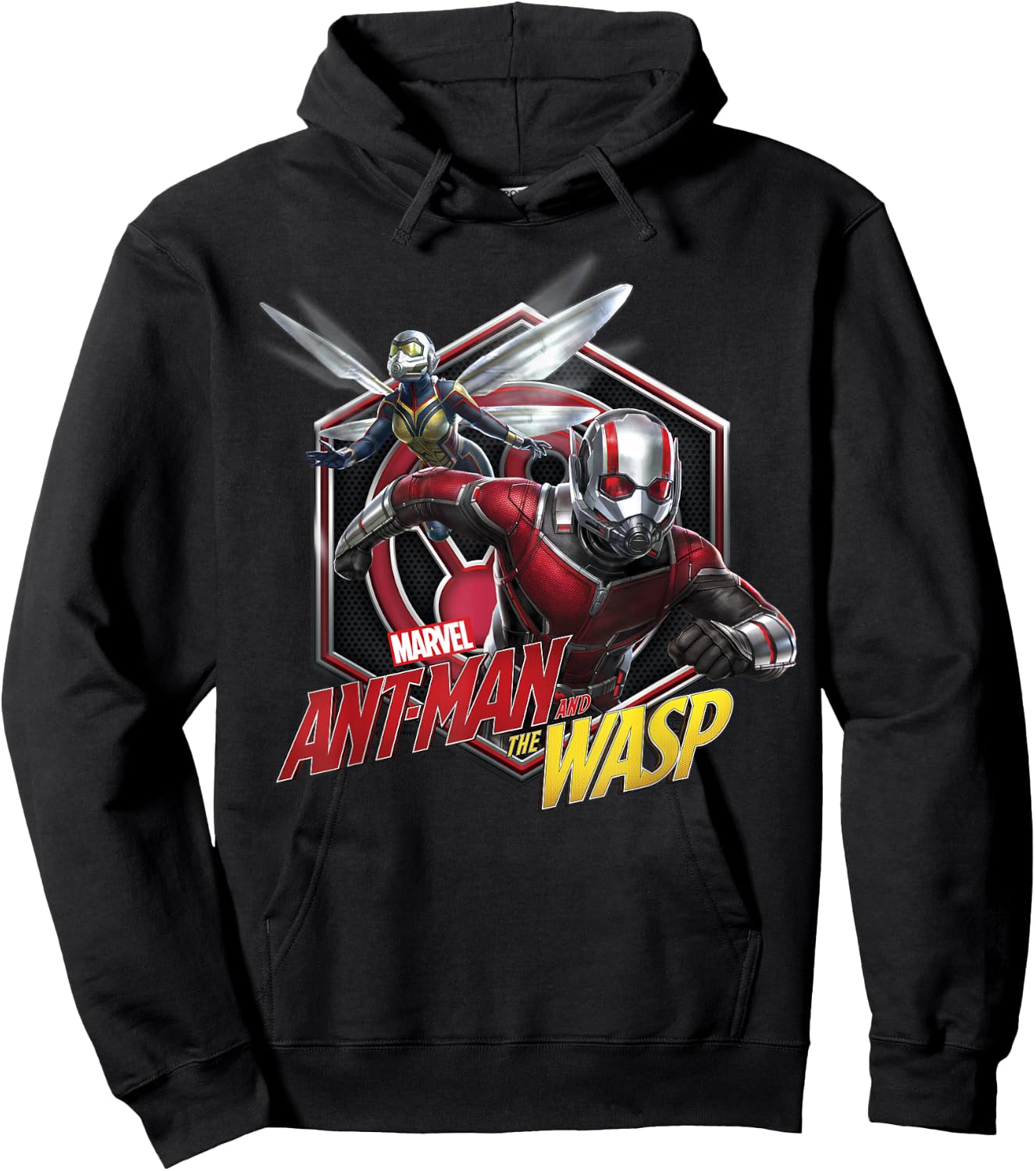 Marvel Ant-Man & The Wasp Hexagon Badge Graphic Hoodie - Hoodie | Black