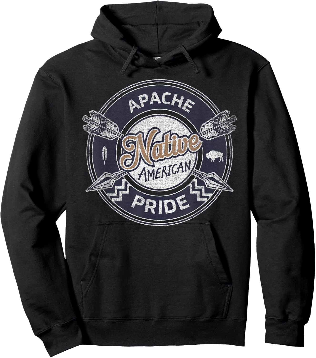 Apache Indian Tribe Pride: Proud to be a Native American Hoodie - Hoodie | Black
