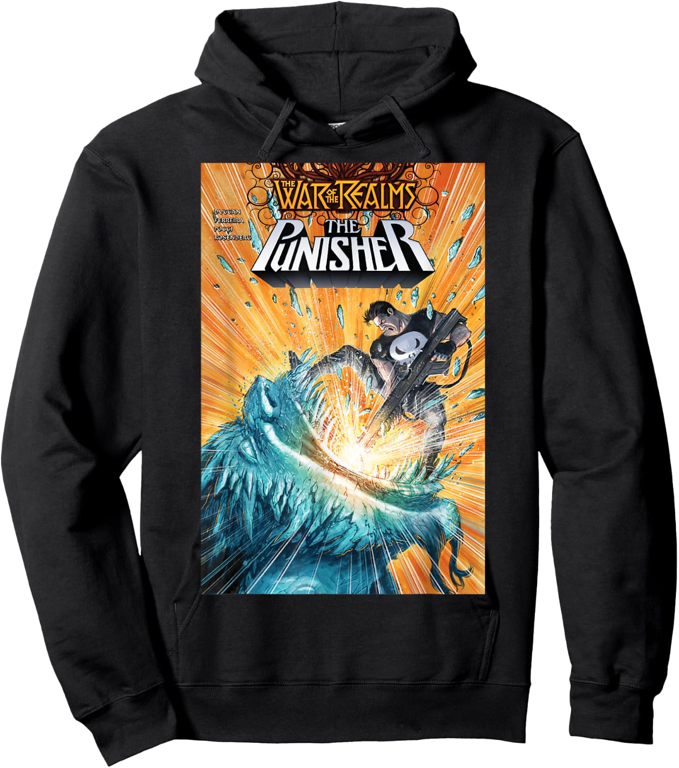 Marvel The Punisher Avenger Of Midgard Comic Book Cover Hoodie - Hoodie | Black