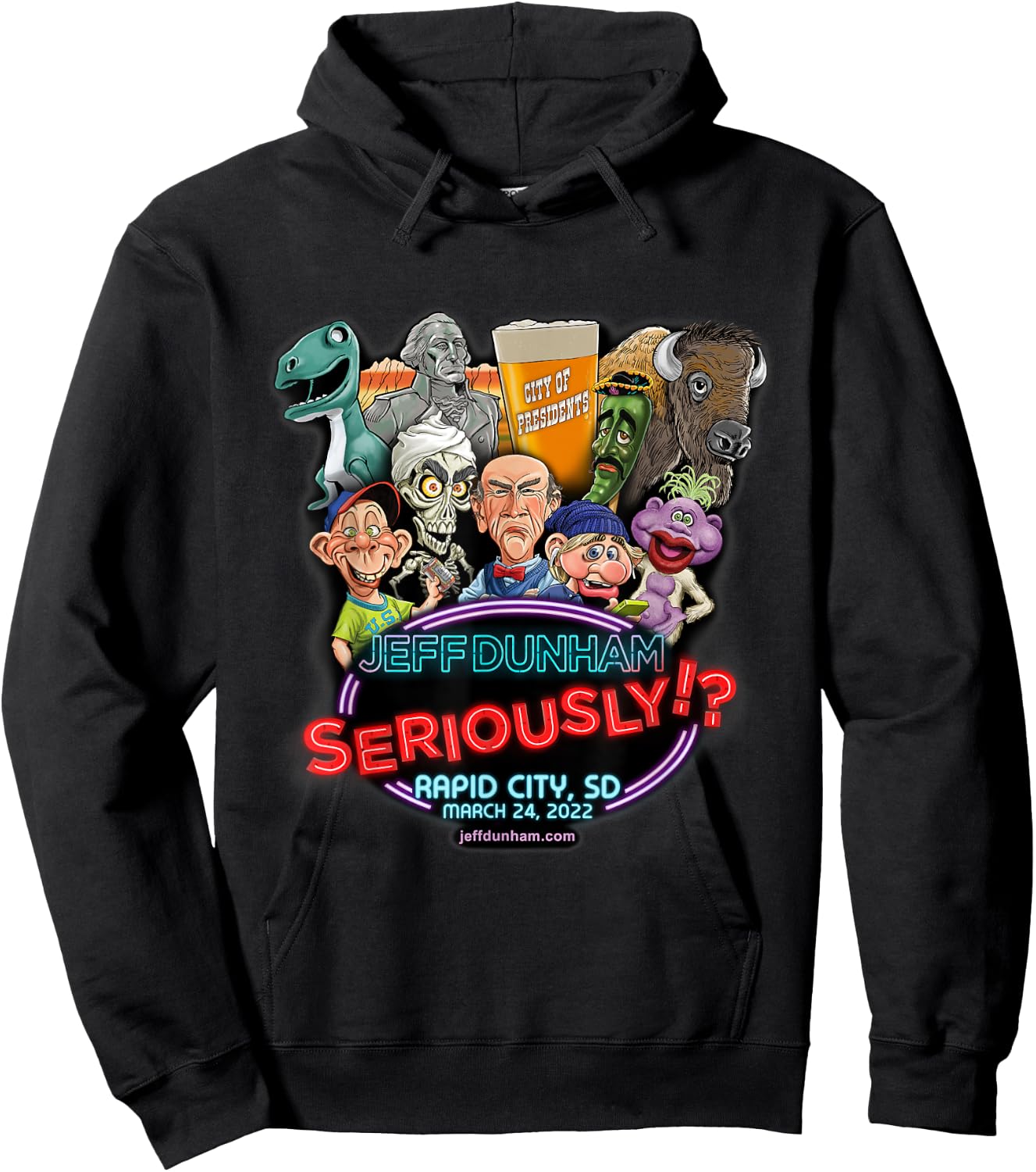 Jeff Dunham Rapid City, SD (2022) Hoodie - Hoodie | Black