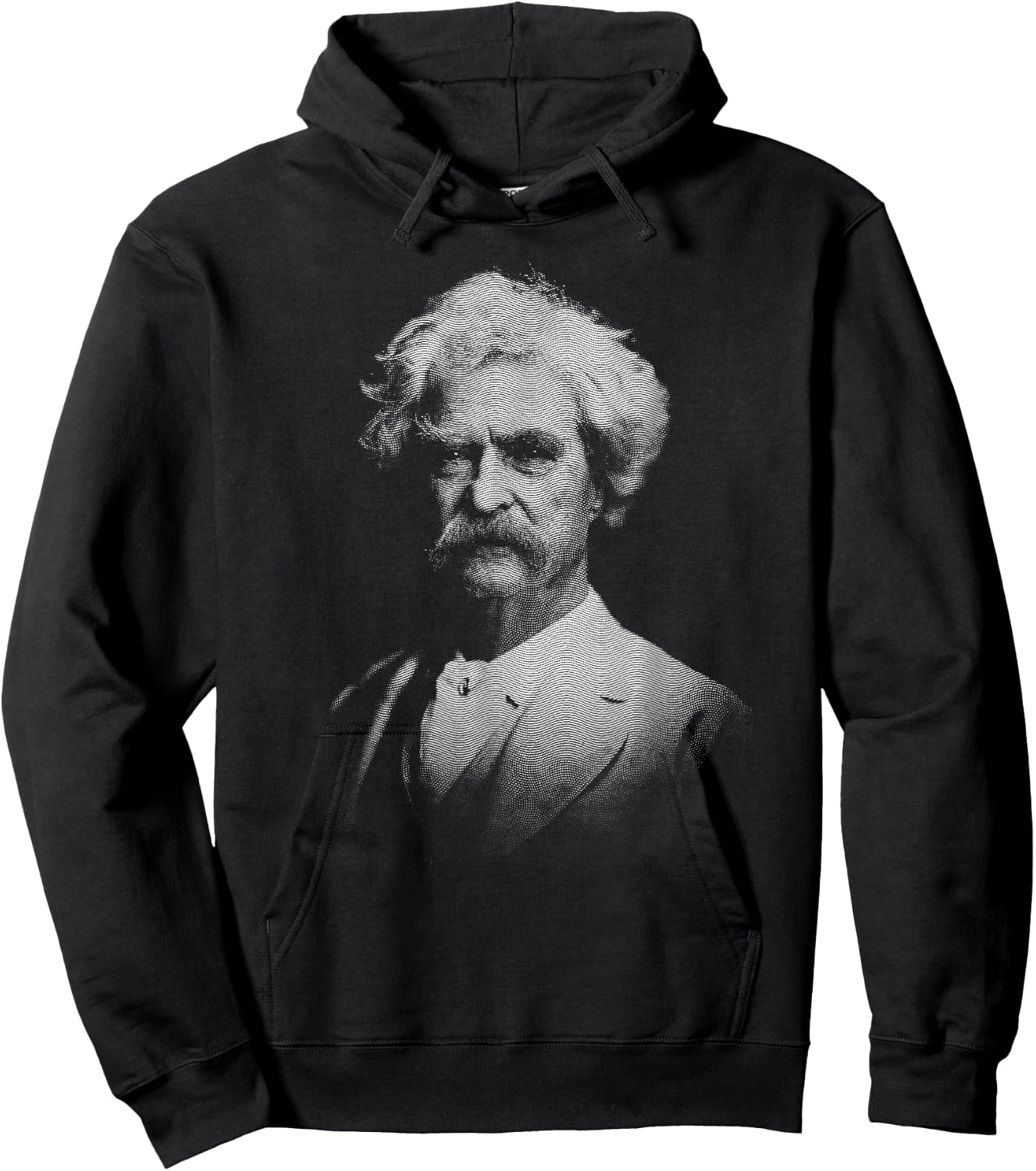 Mark Twain Old Gentleman Vintage Art Hoodie - Hoodie | Black