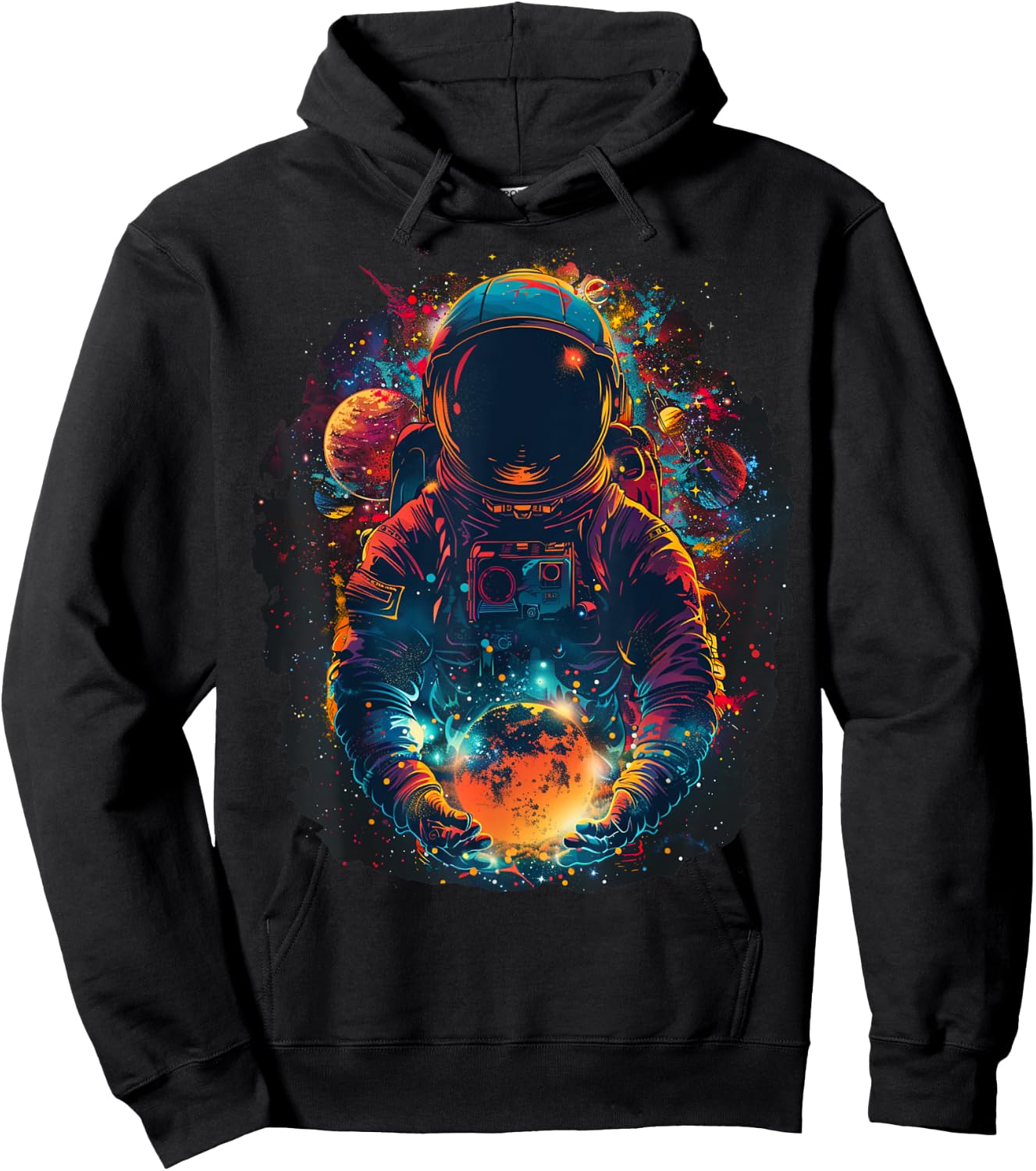 Astronaut STEM Space Graphic Design Hoodie - Hoodie | Black