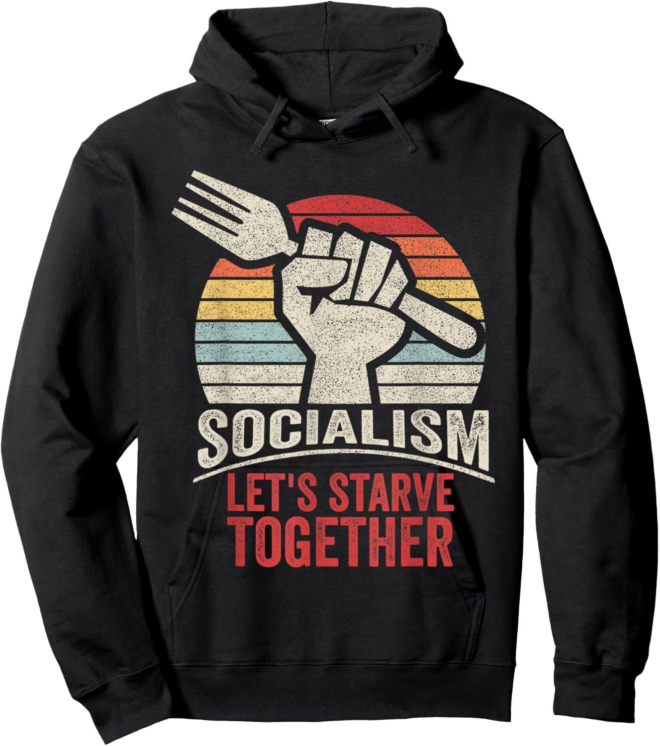 Retro Vintage Anti Communism Anti Socialism Hoodie - Hoodie | Black