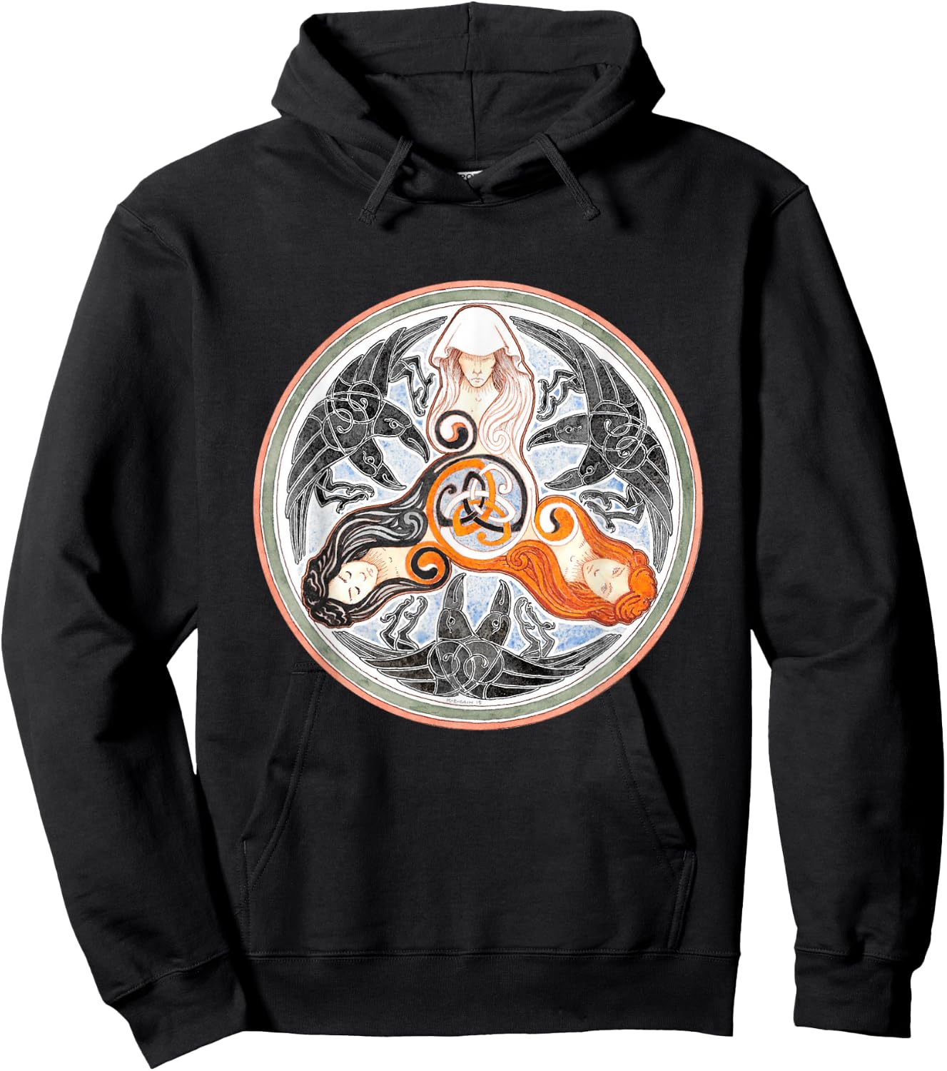 The Morrigan Triple Goddess Tarot Card Gothic Pagan Witch Hoodie - Hoodie | Black