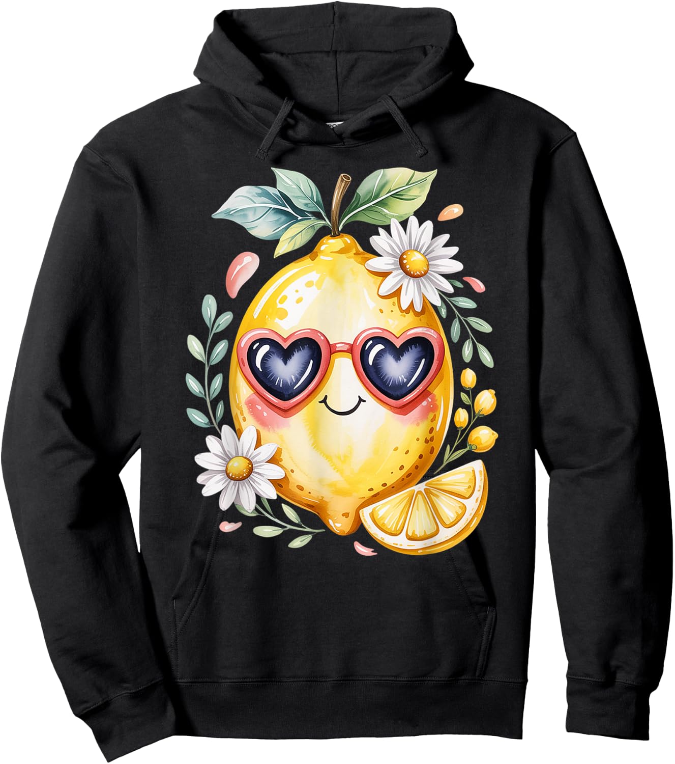 Cute Lemons Fruit Girls & Women Who Adore Loves Lemon Hoodie - Hoodie | Black