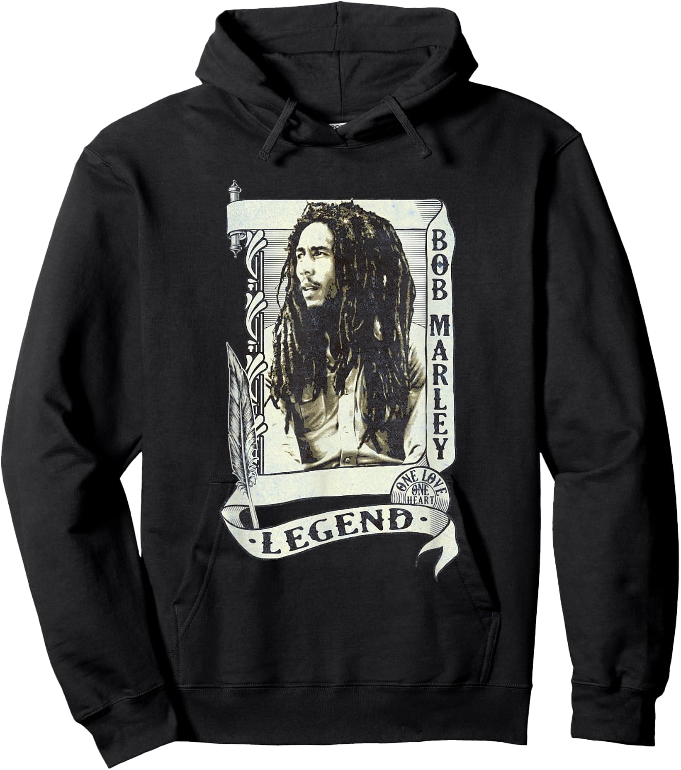 Bob Marley Legend Scroll Hoodie - Hoodie | Black
