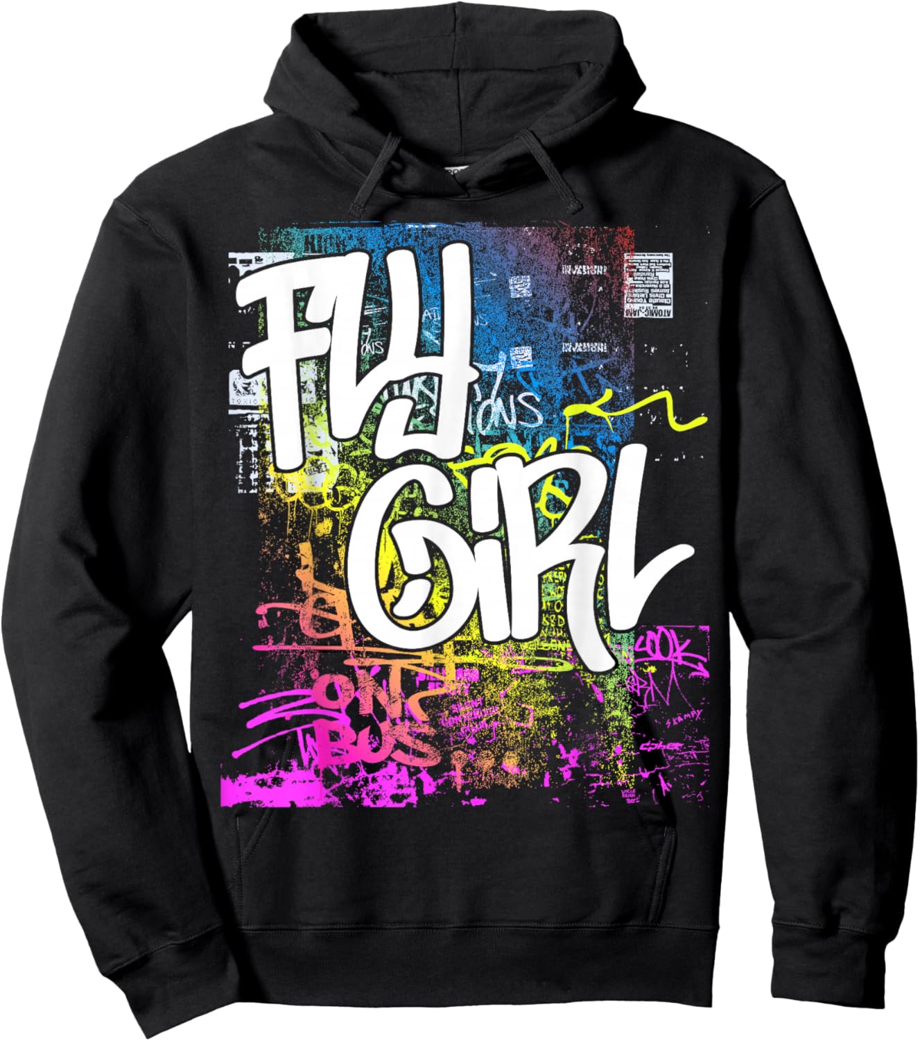 Fly Girl 80s 90s Rap B-Girl Old School Hip Hop Graffiti Hoodie - Hoodie | Black