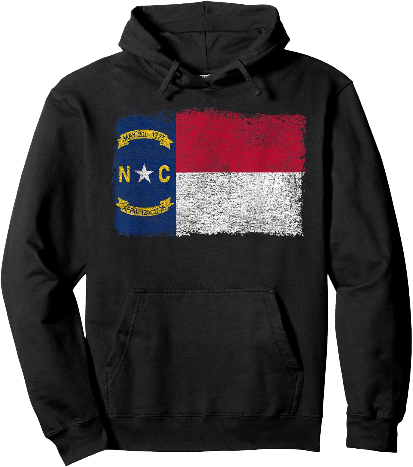 State of North Carolina Flag Hoodie - Hoodie | Black