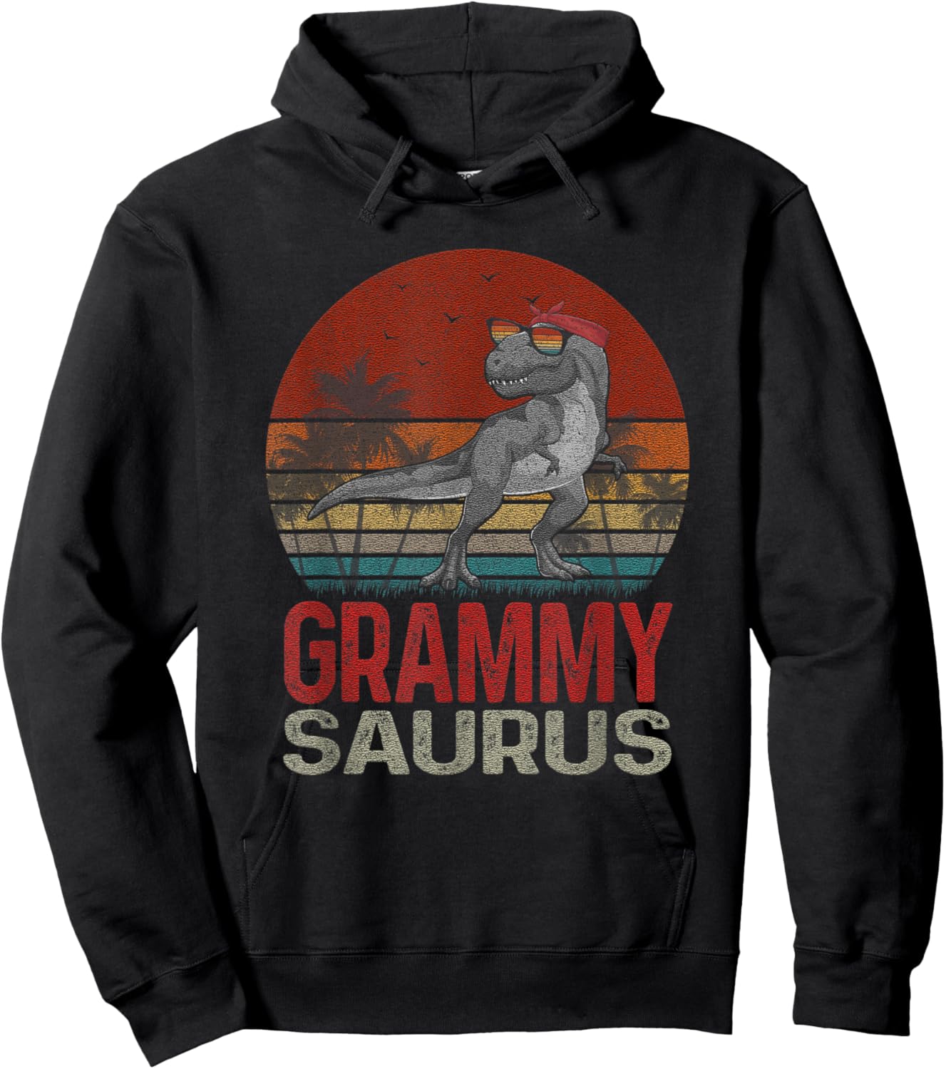 Grammysaurus T Rex Dinosaur Grammy Saurus Family Matching Hoodie - Hoodie | Black
