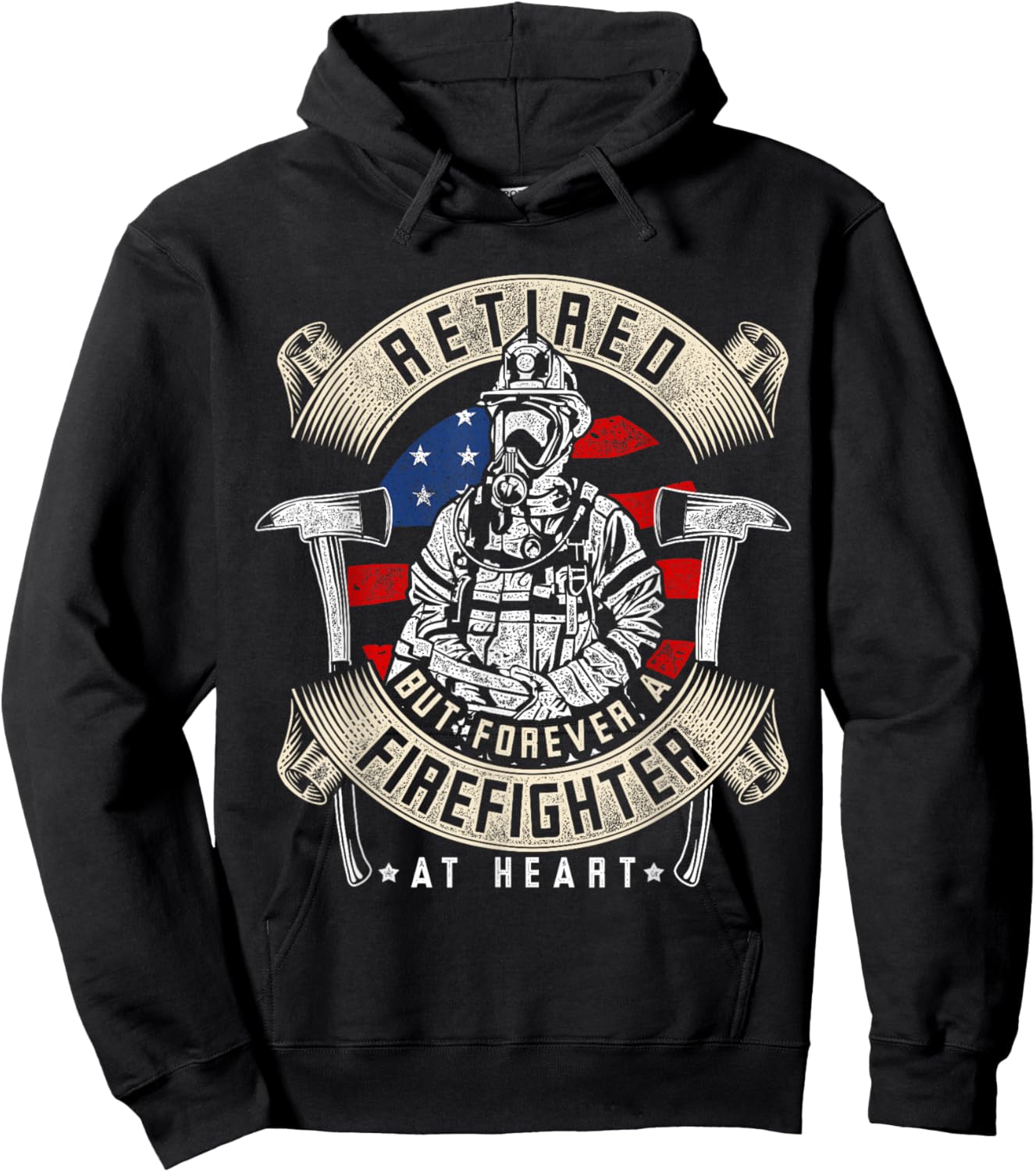 Retired Firefighter 911 Rescue Retirement Gift Firefighter Hoodie - Hoodie | Black