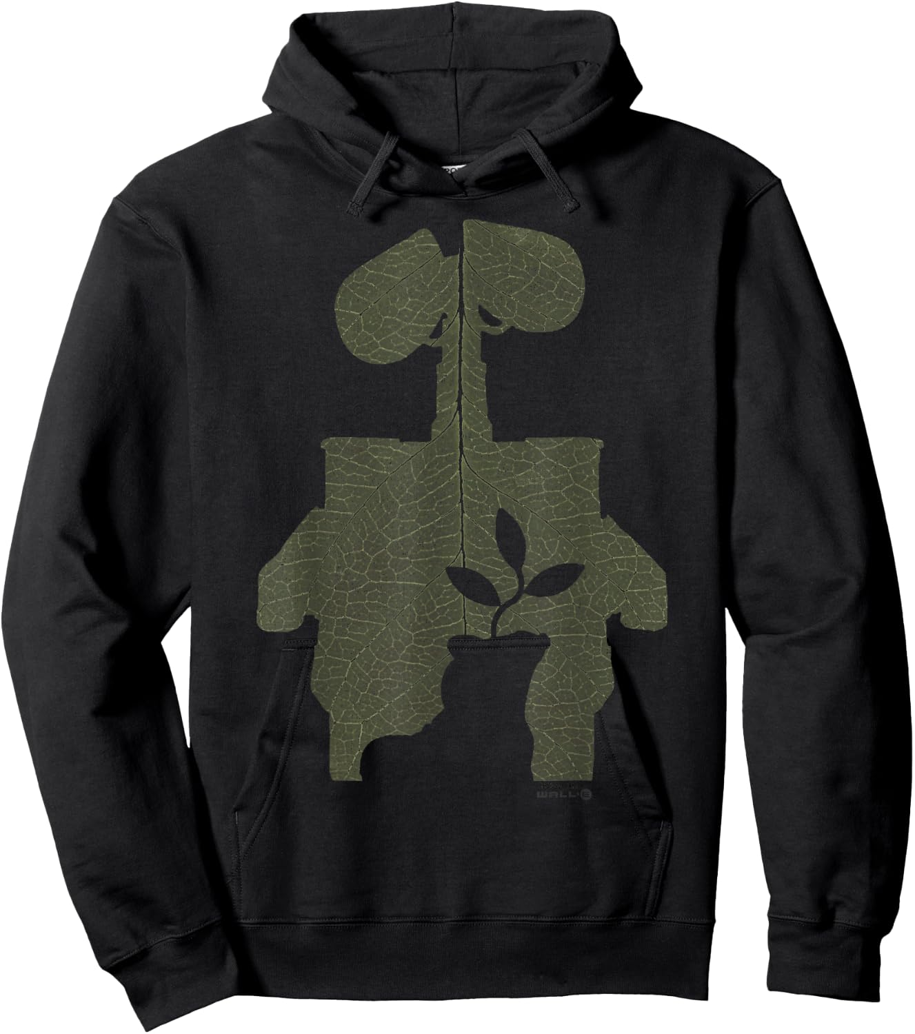 Disney Pixar Wall-E Leaf Silhouette Portrait Hoodie - Hoodie | Black