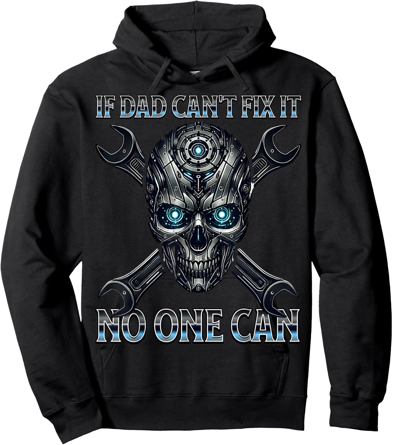 If Dad Cant Fix It Auto Mechanic Skull Car Guys Garage Tools Hoodie - Hoodie | Black