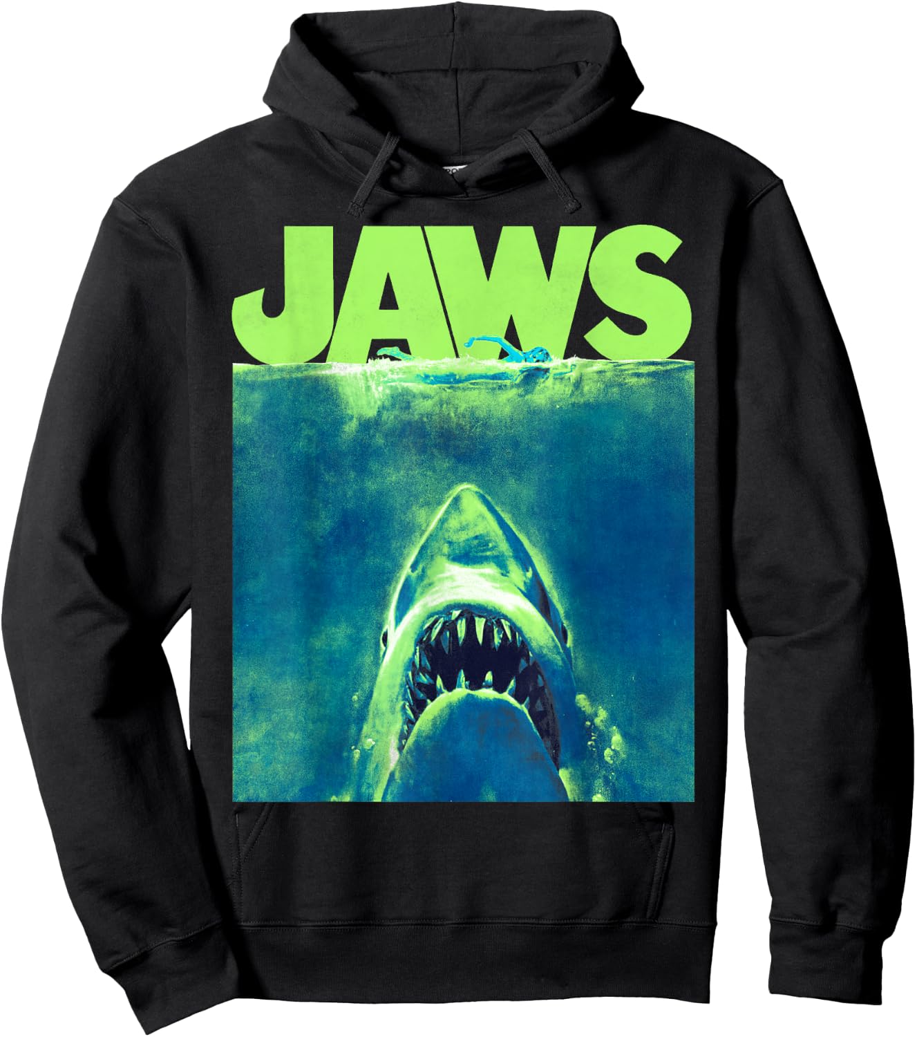 Jaws Surfacing Neon Poster Logo Hoodie - Hoodie | Black